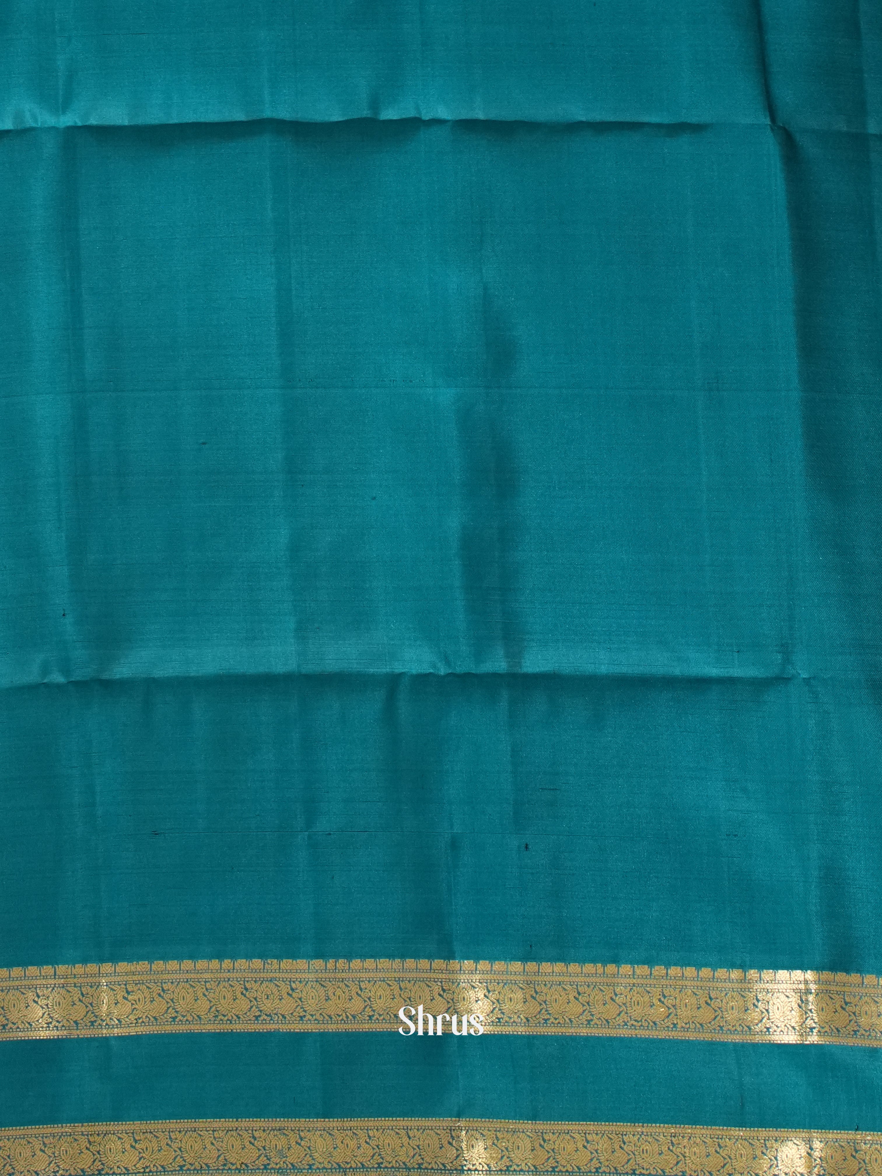 Navy Blue & Blue - Soft Silk Saree - Shop on ShrusEternity.com