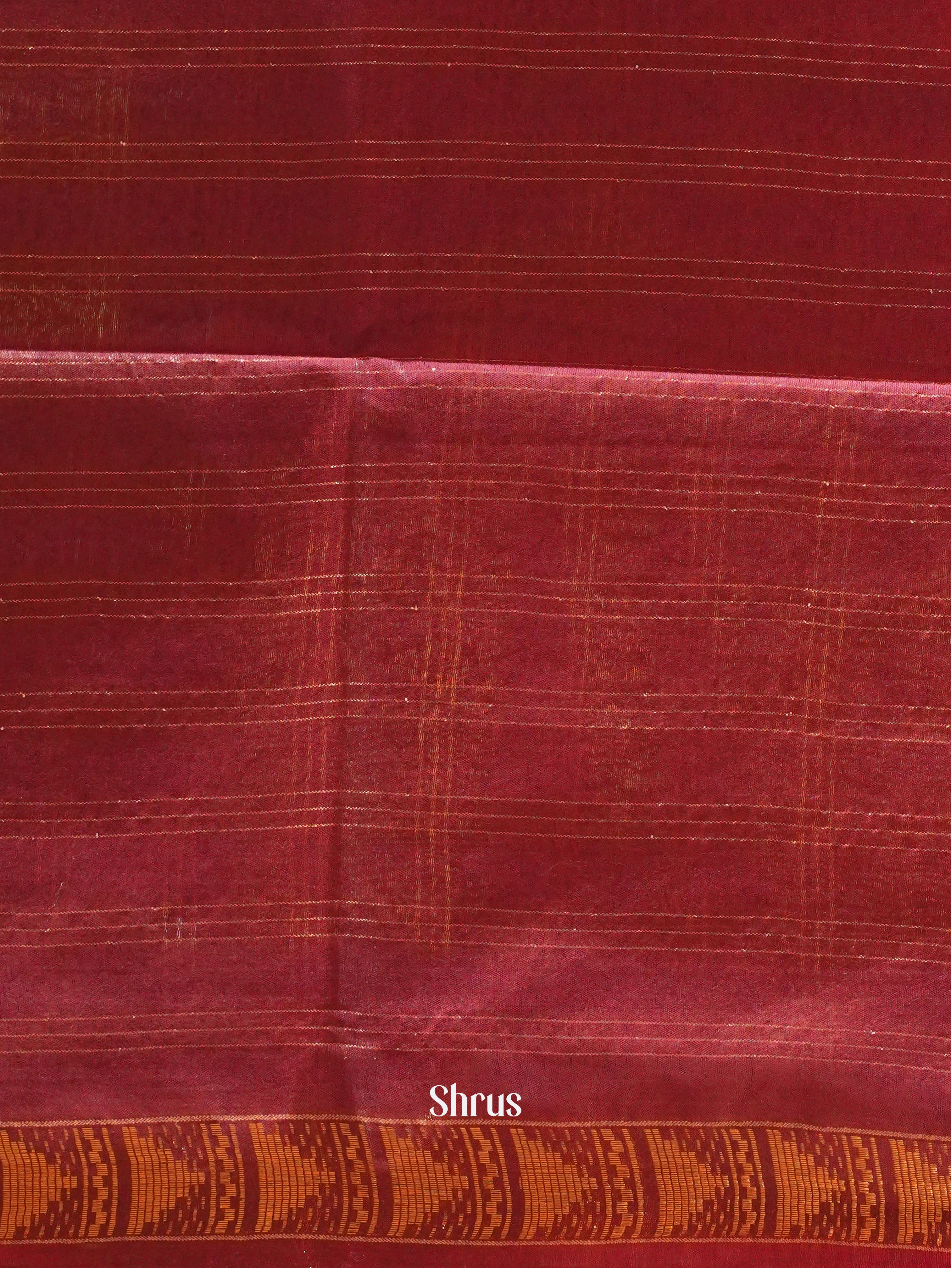 Cream & Maroon - Shibori Saree - Shop on ShrusEternity.com