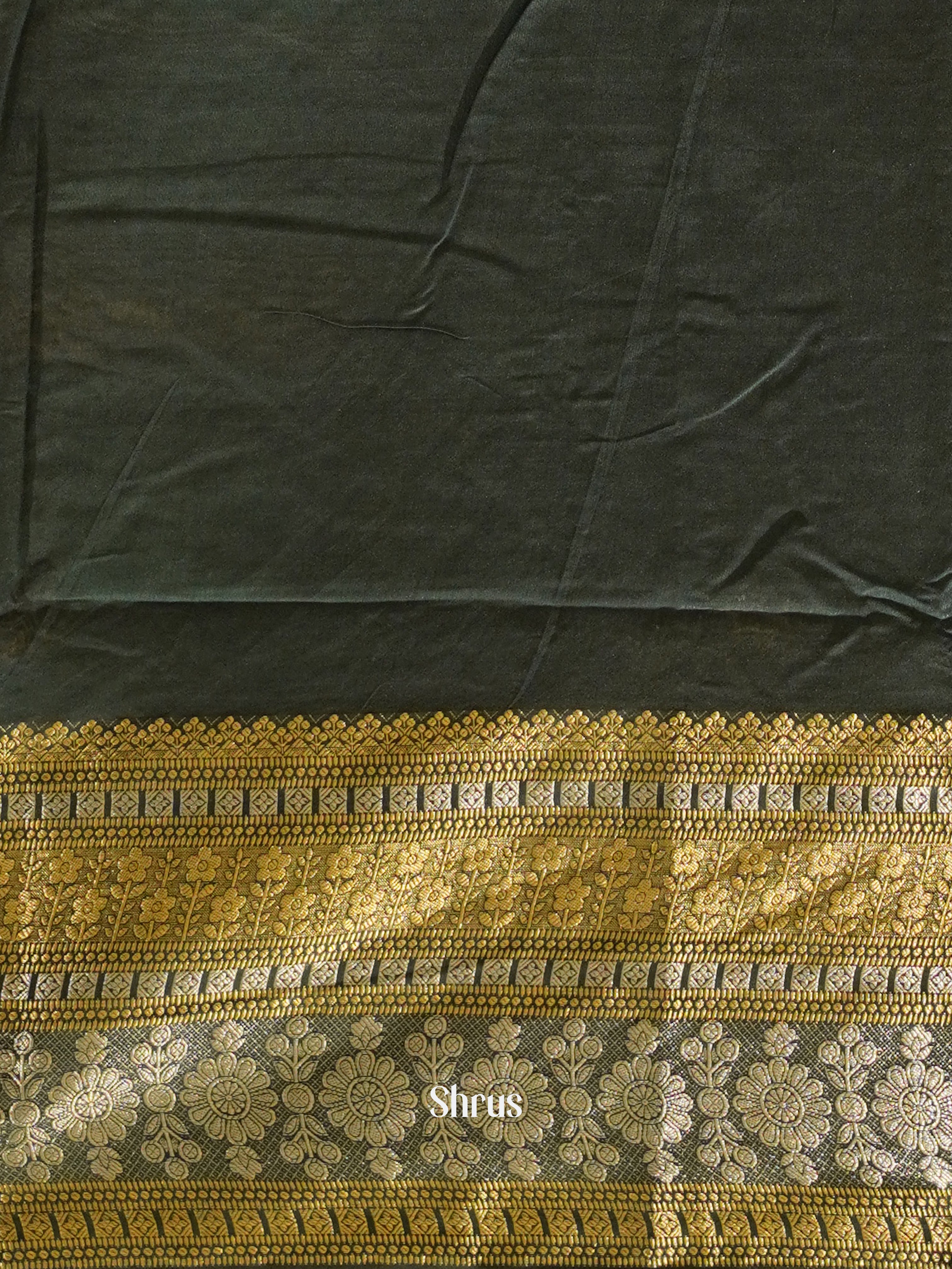 Green(Single Tone)- Semi Tussar Saree - Shop on ShrusEternity.com