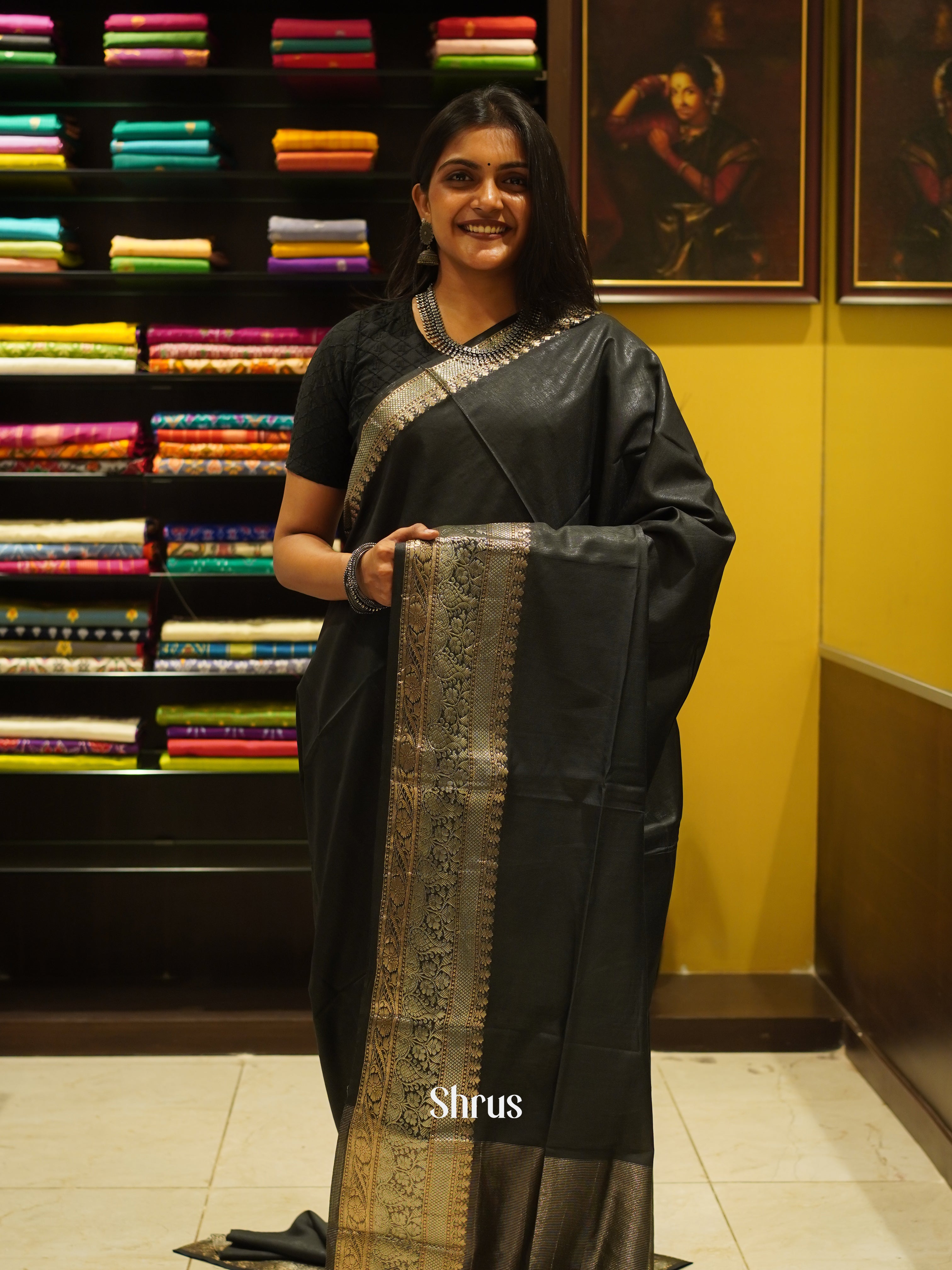 Green(Single tone)- Semi Tussar Saree - Shop on ShrusEternity.com