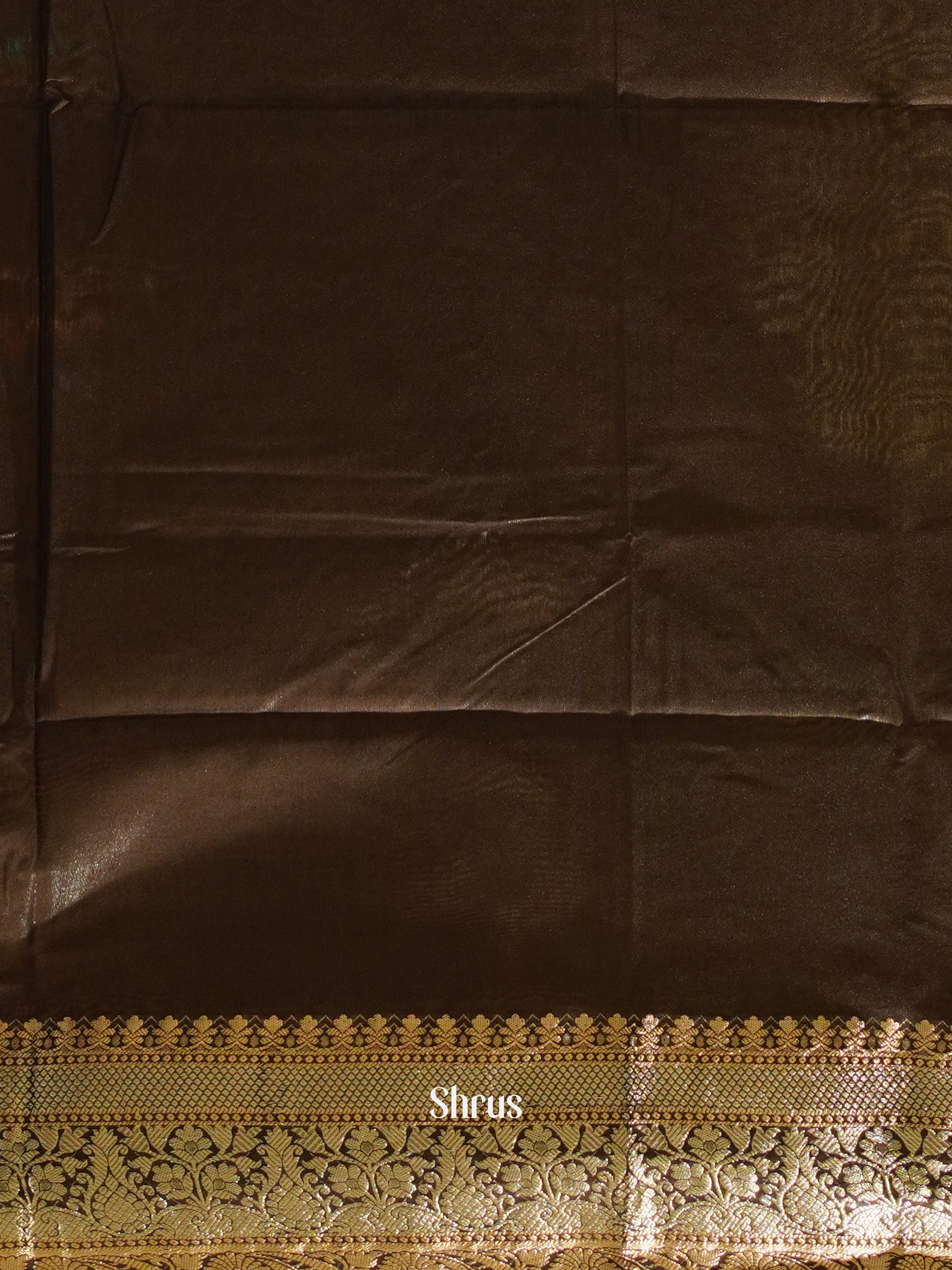 Brown (Single Tone) - Semi Tussar Saree - Shop on ShrusEternity.com