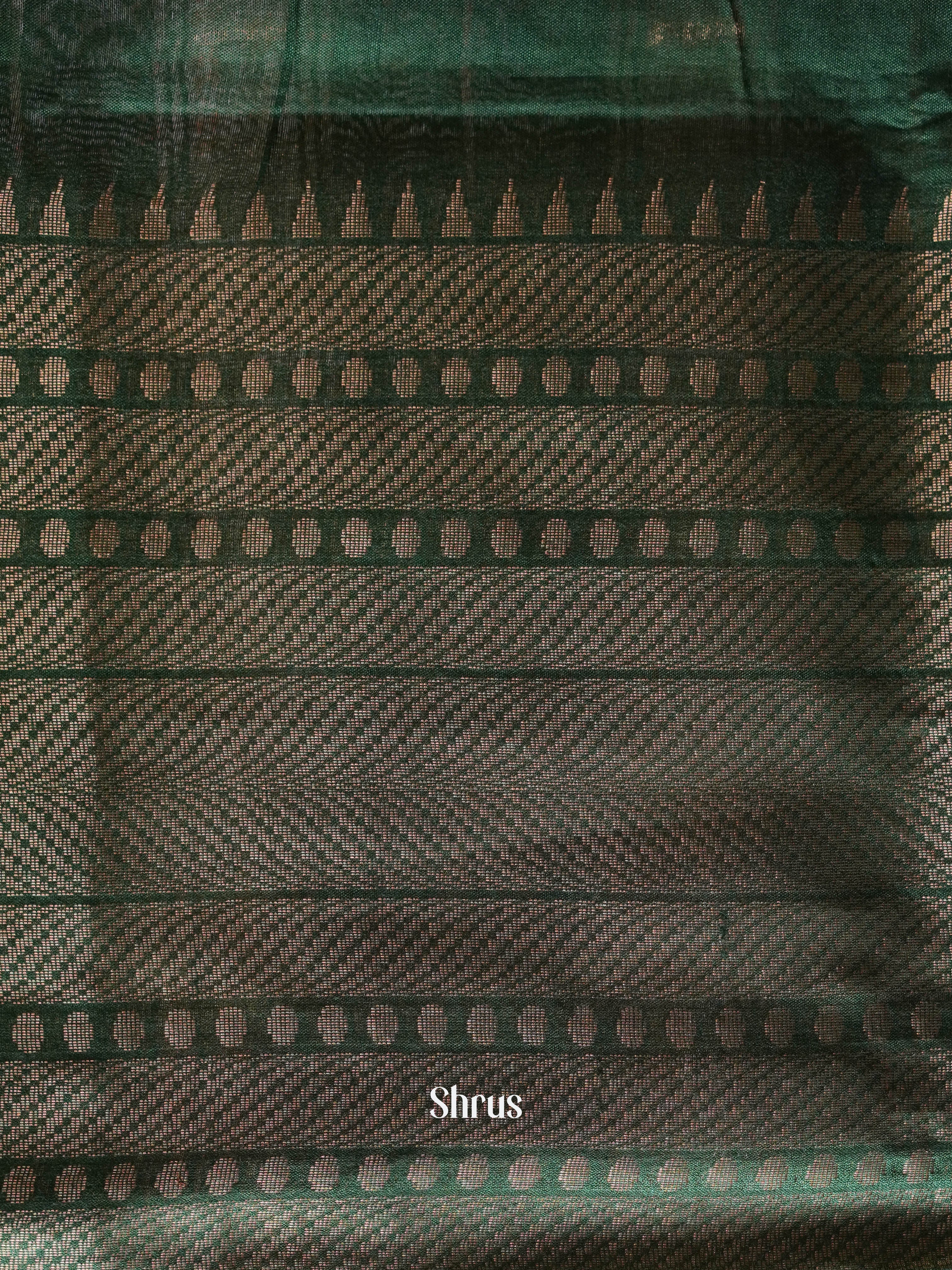 Green(Single Tone) - Semi Tussar Saree - Shop on ShrusEternity.com