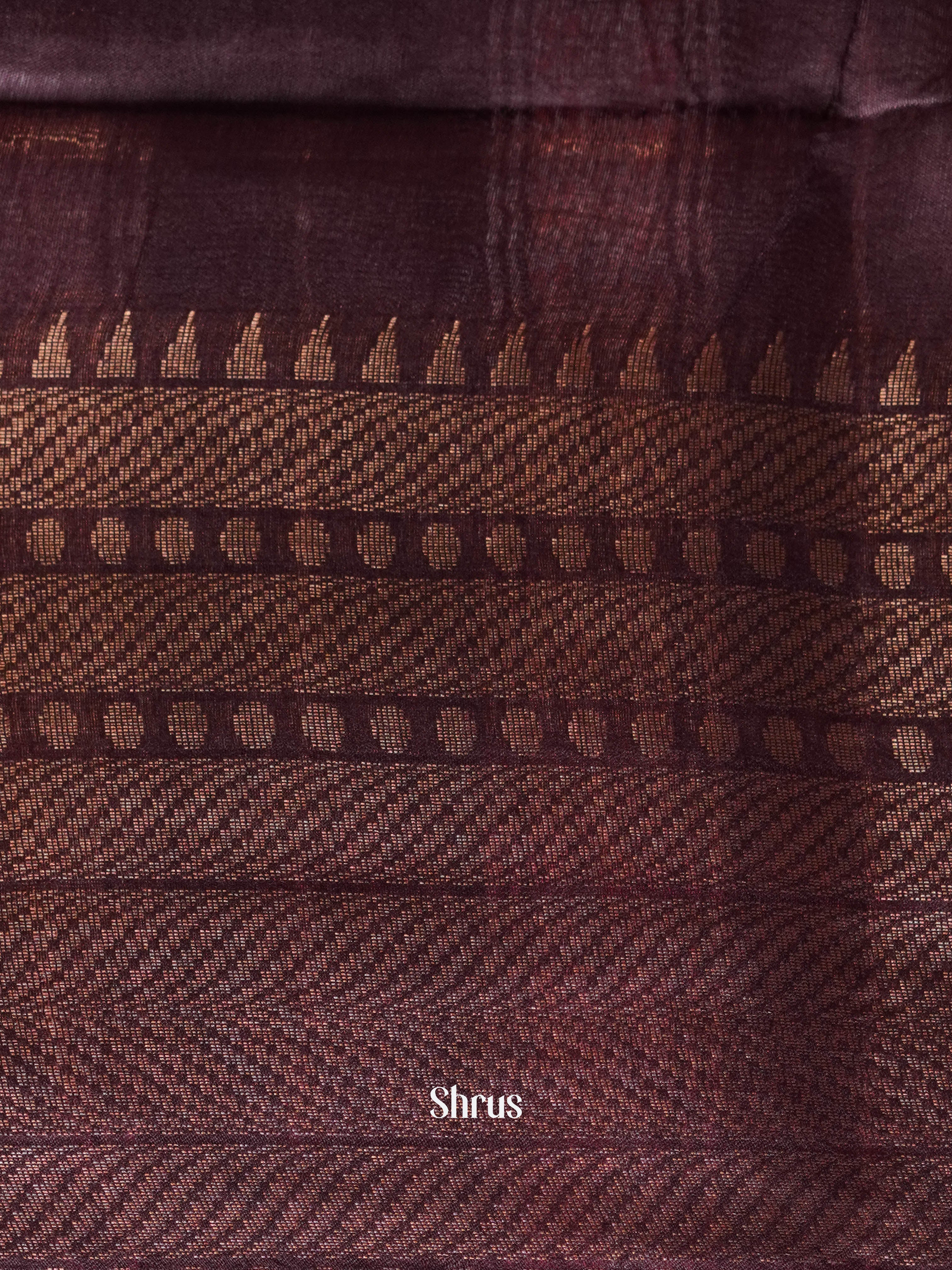Brown(Single Tone) - Semi Tussar Saree - Shop on ShrusEternity.com