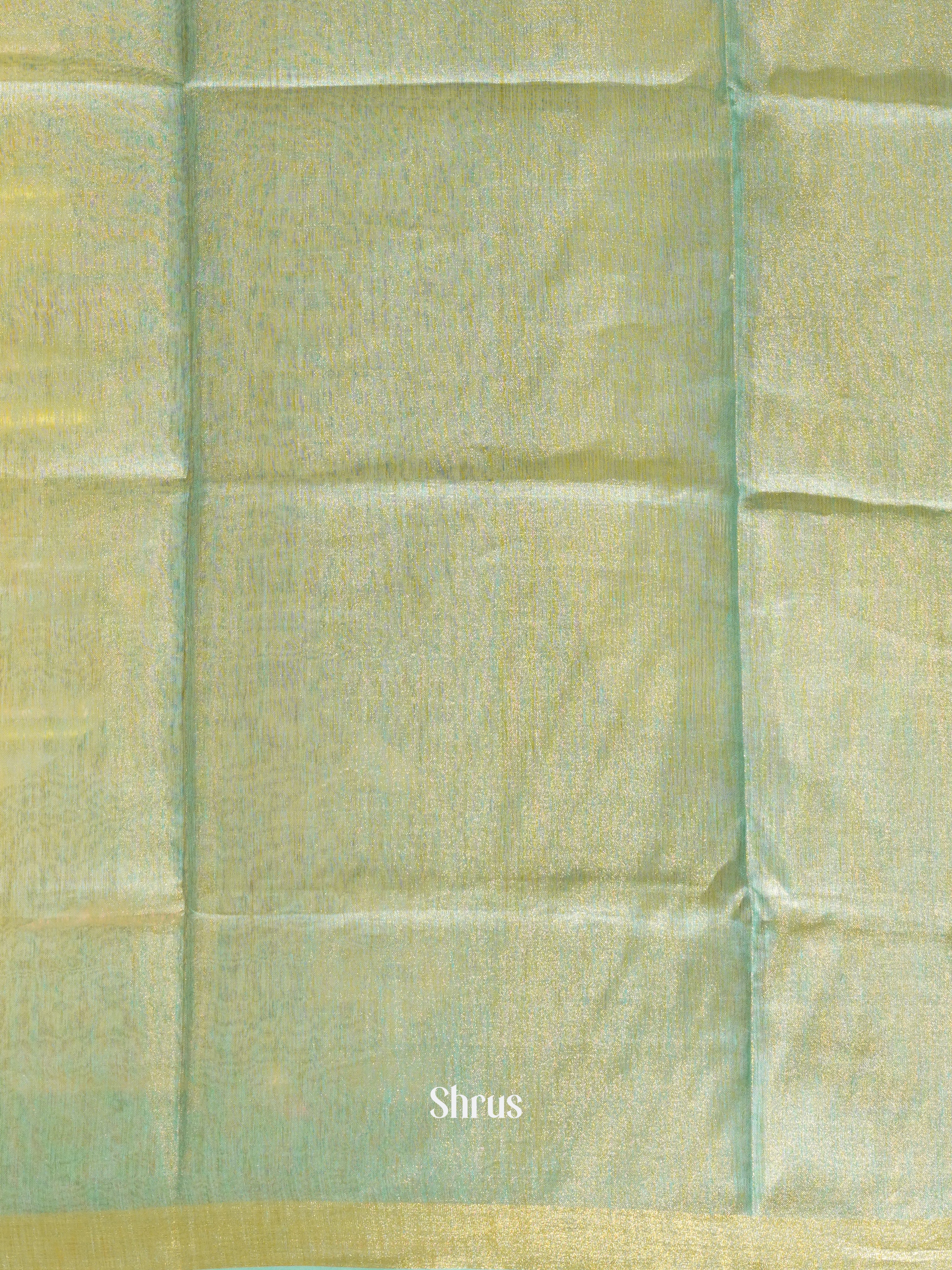 Cream & Blue - Linen Saree - Shop on ShrusEternity.com