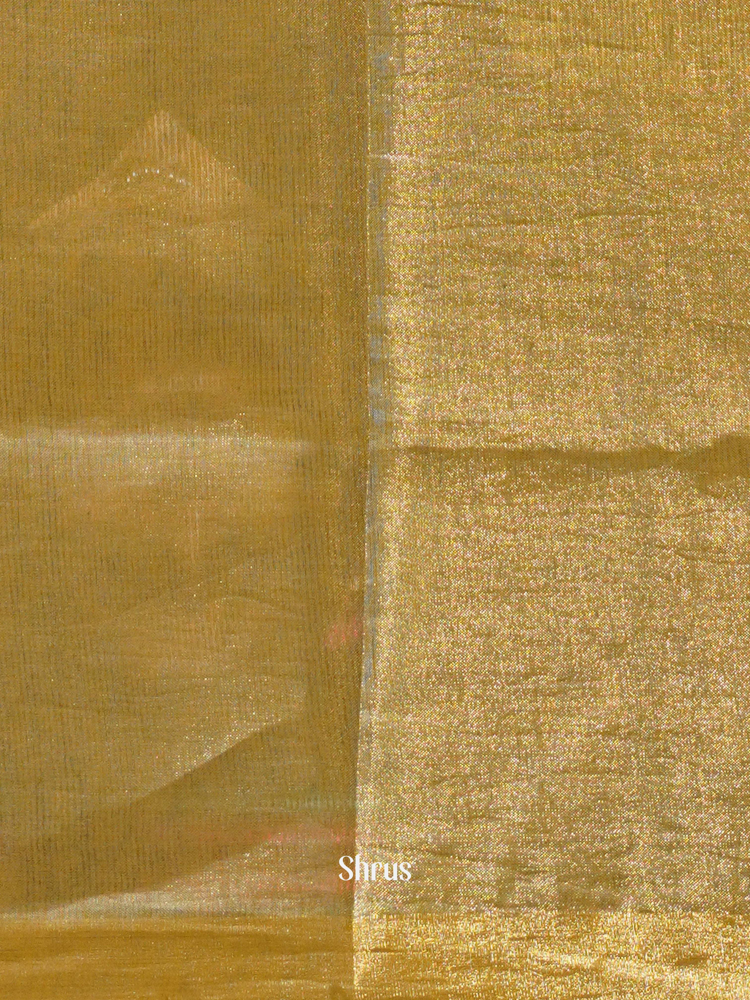 Peach & Gold - Linen Saree - Shop on ShrusEternity.com