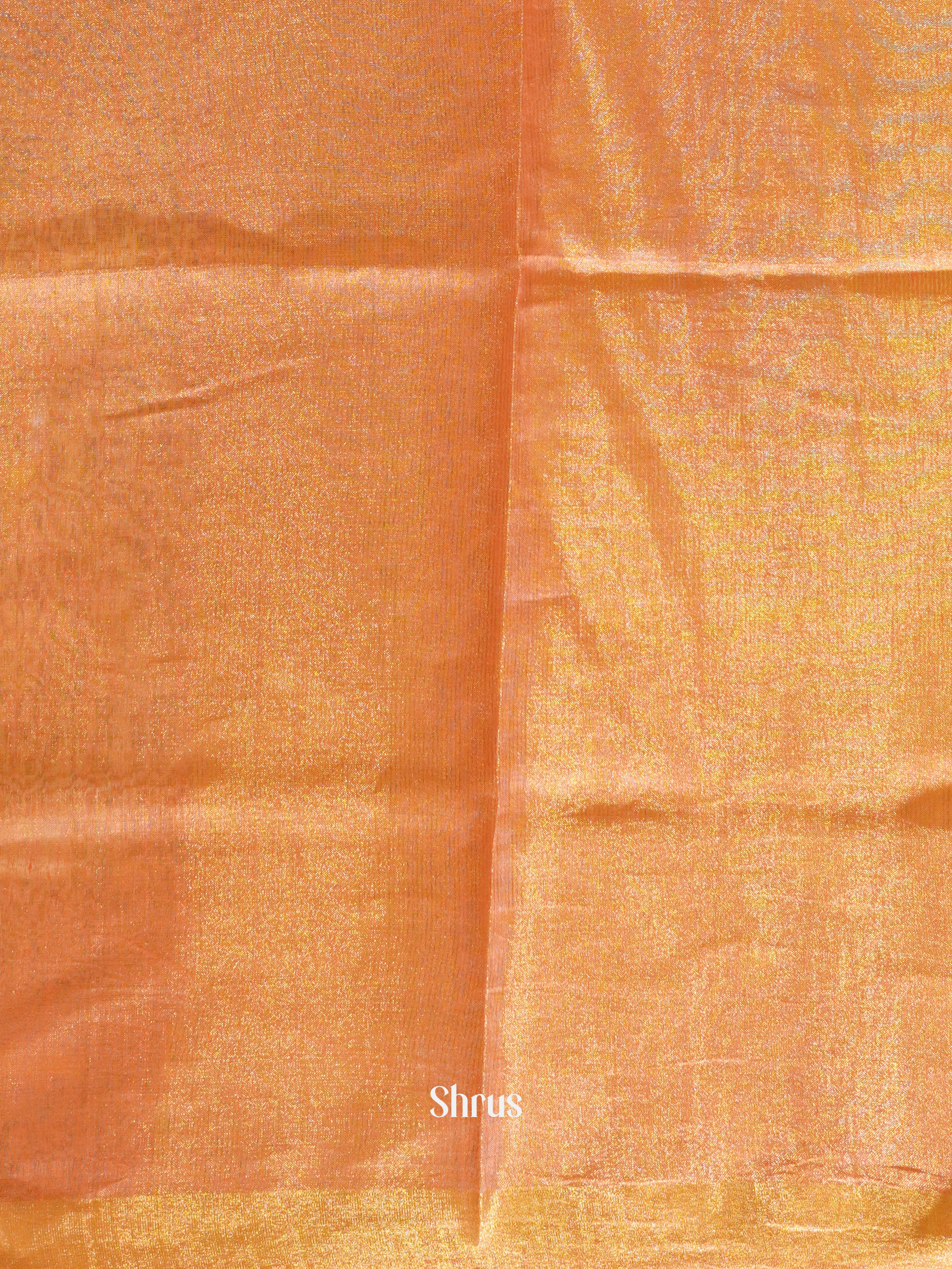 Green & Orange - Linen saree - Shop on ShrusEternity.com