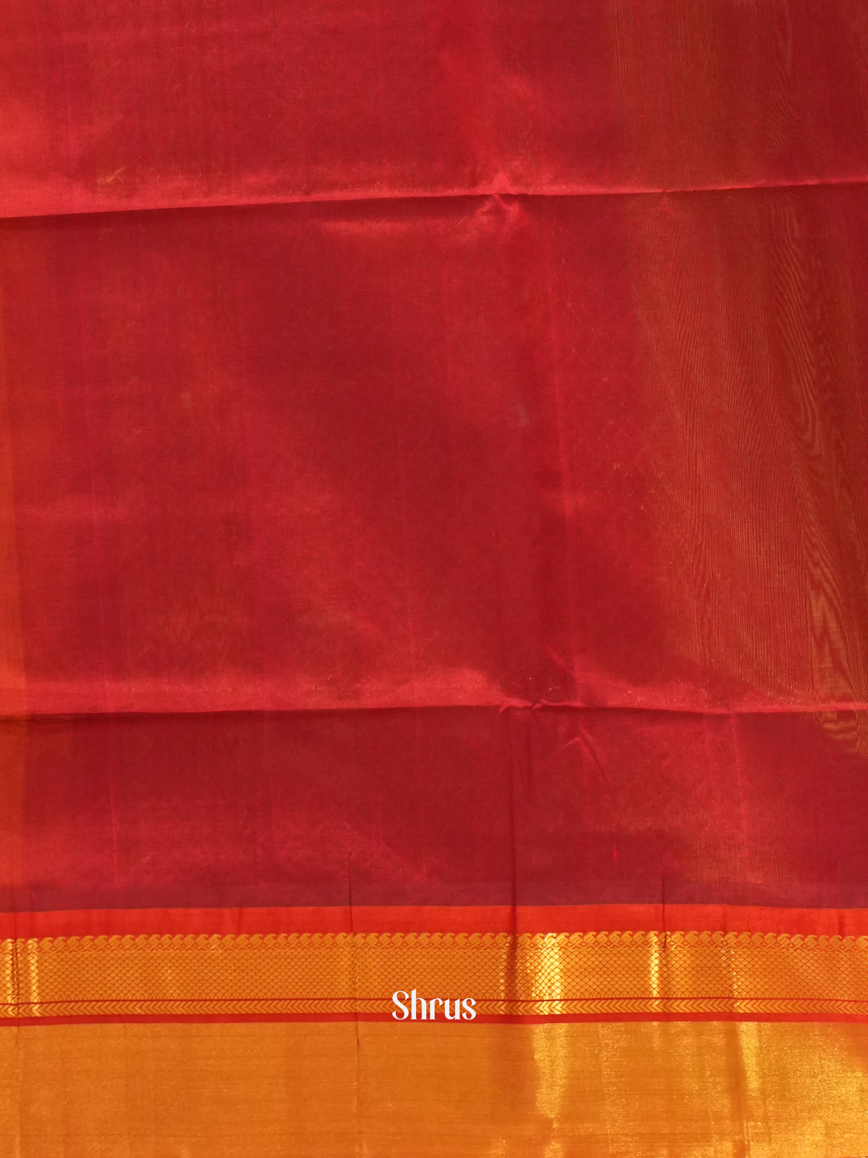 Yellow & Red - Silk Cotton Saree - Shop on ShrusEternity.com