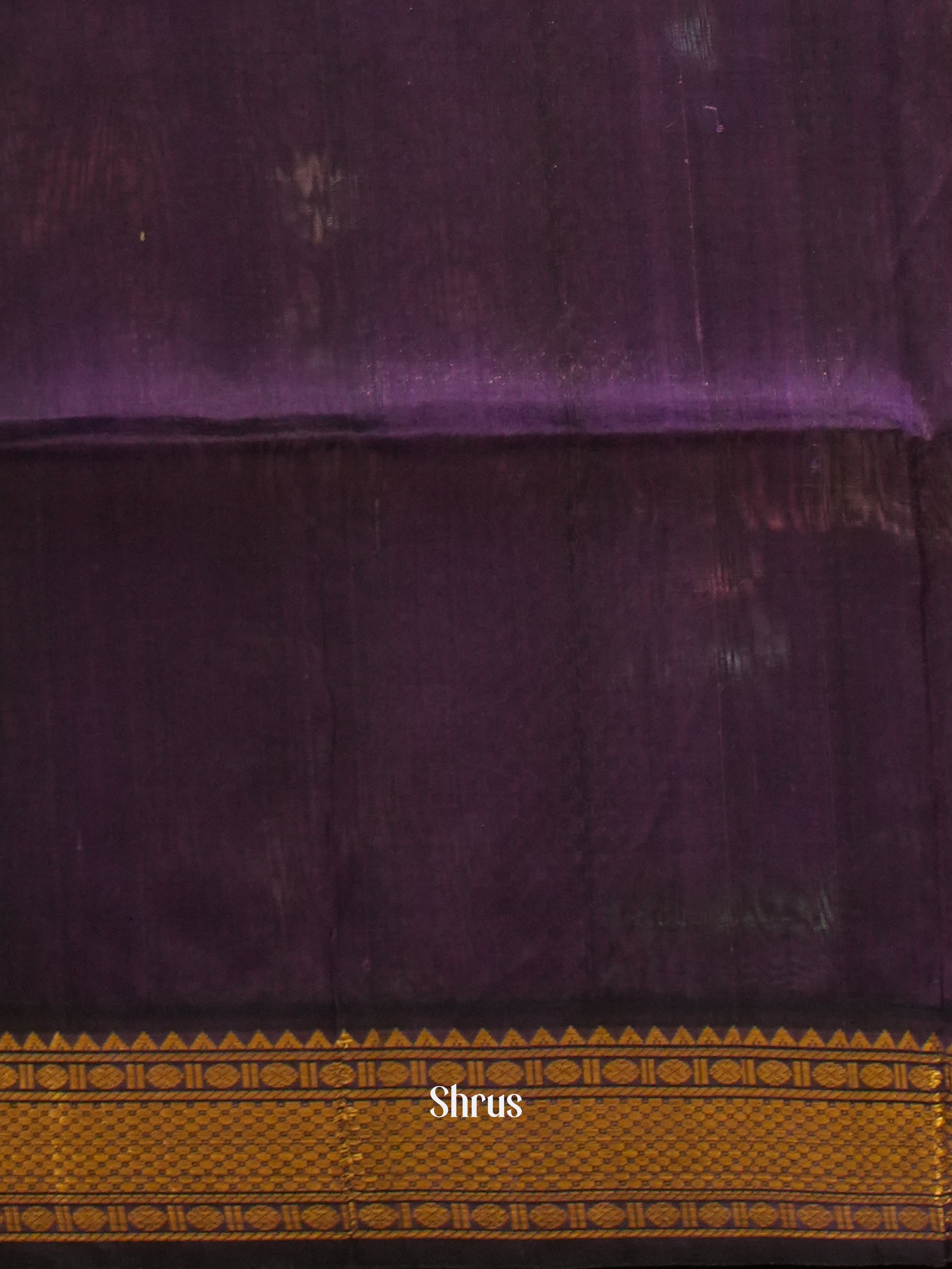 Green & Purple - Silk Cotton Saree - Shop on ShrusEternity.com