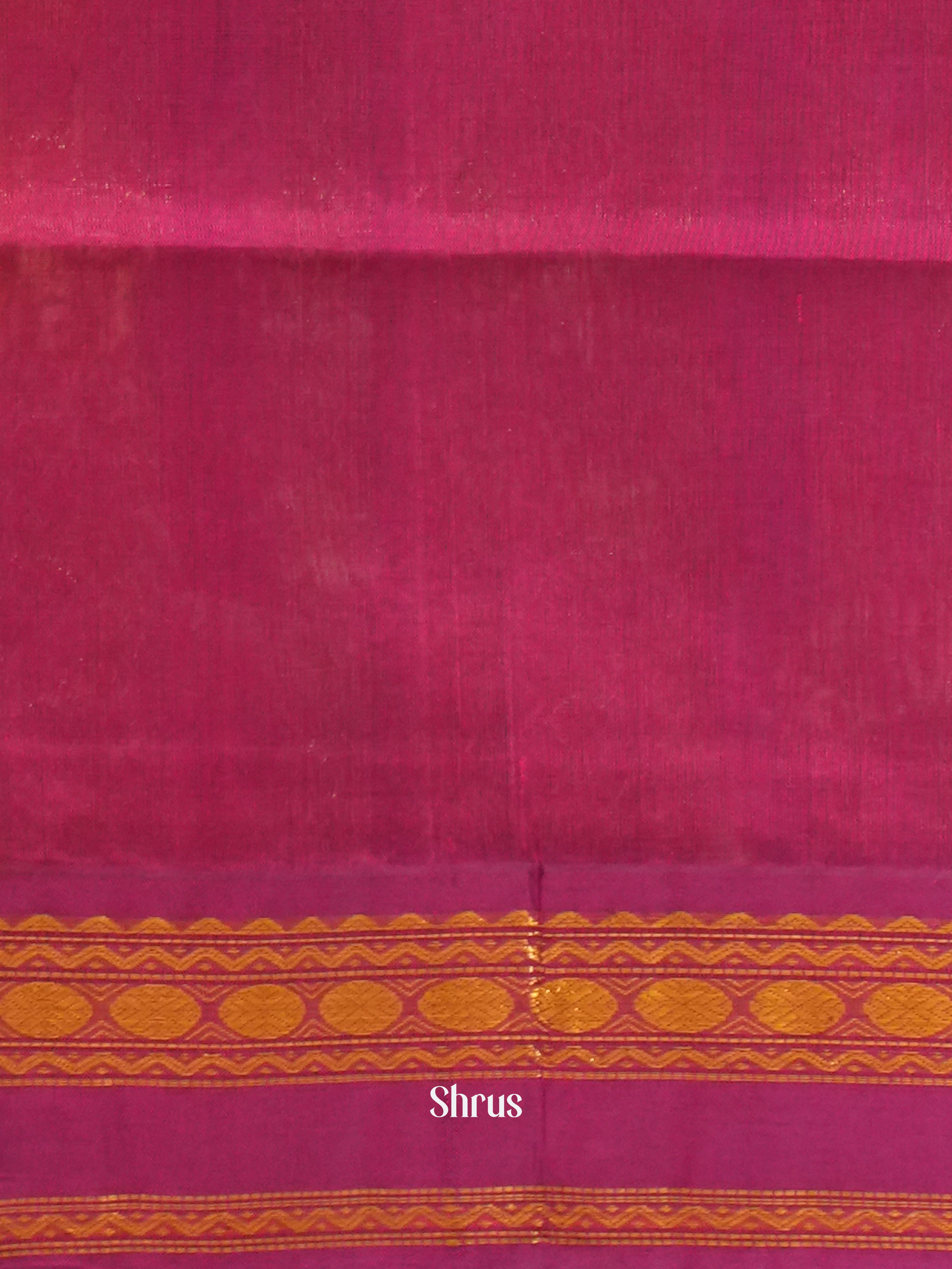 Yellow & Purple - Silk Cotton Saree - Shop on ShrusEternity.com