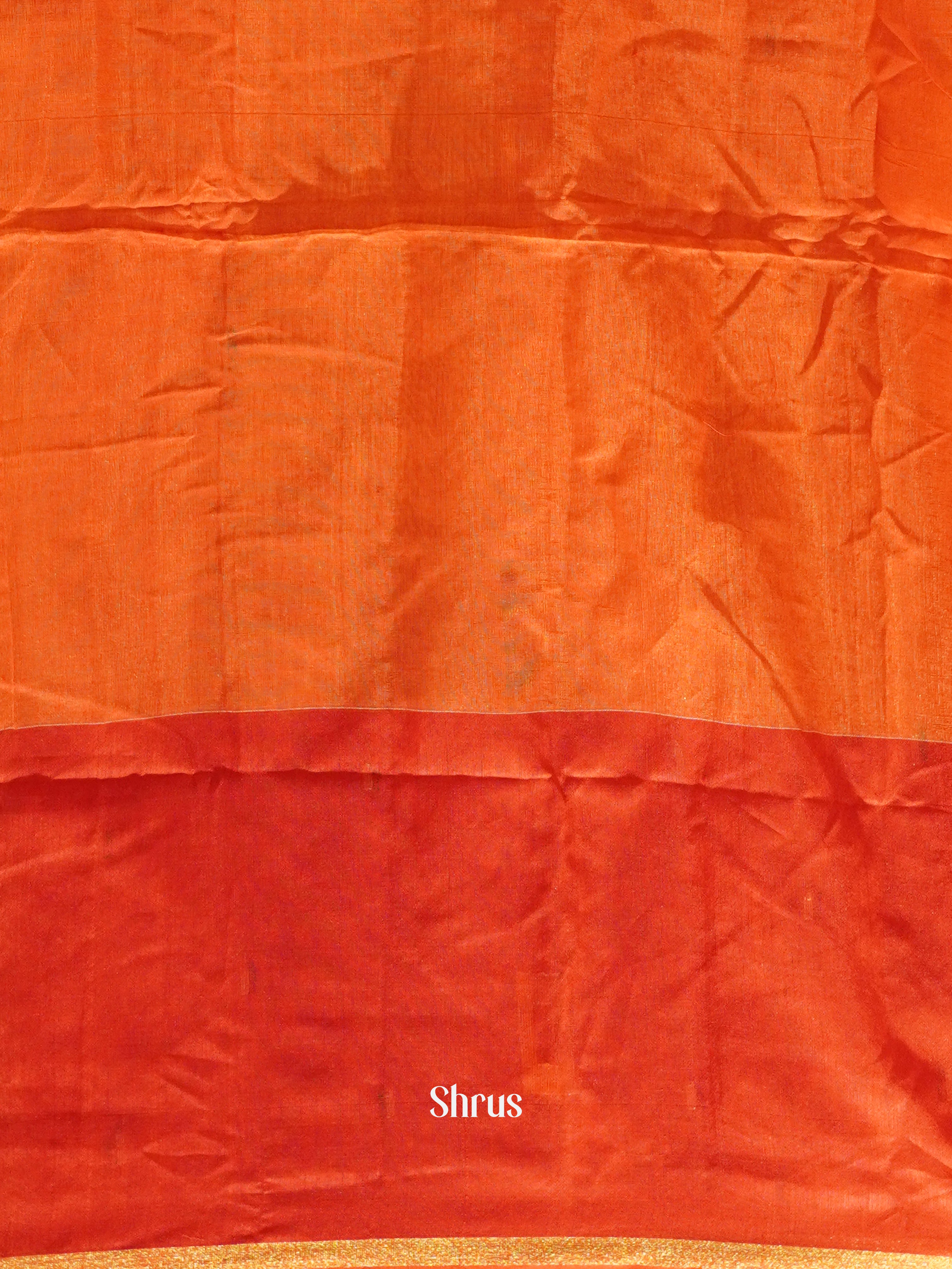 Yellow & Red - Bengal cotton Saree - Shop on ShrusEternity.com