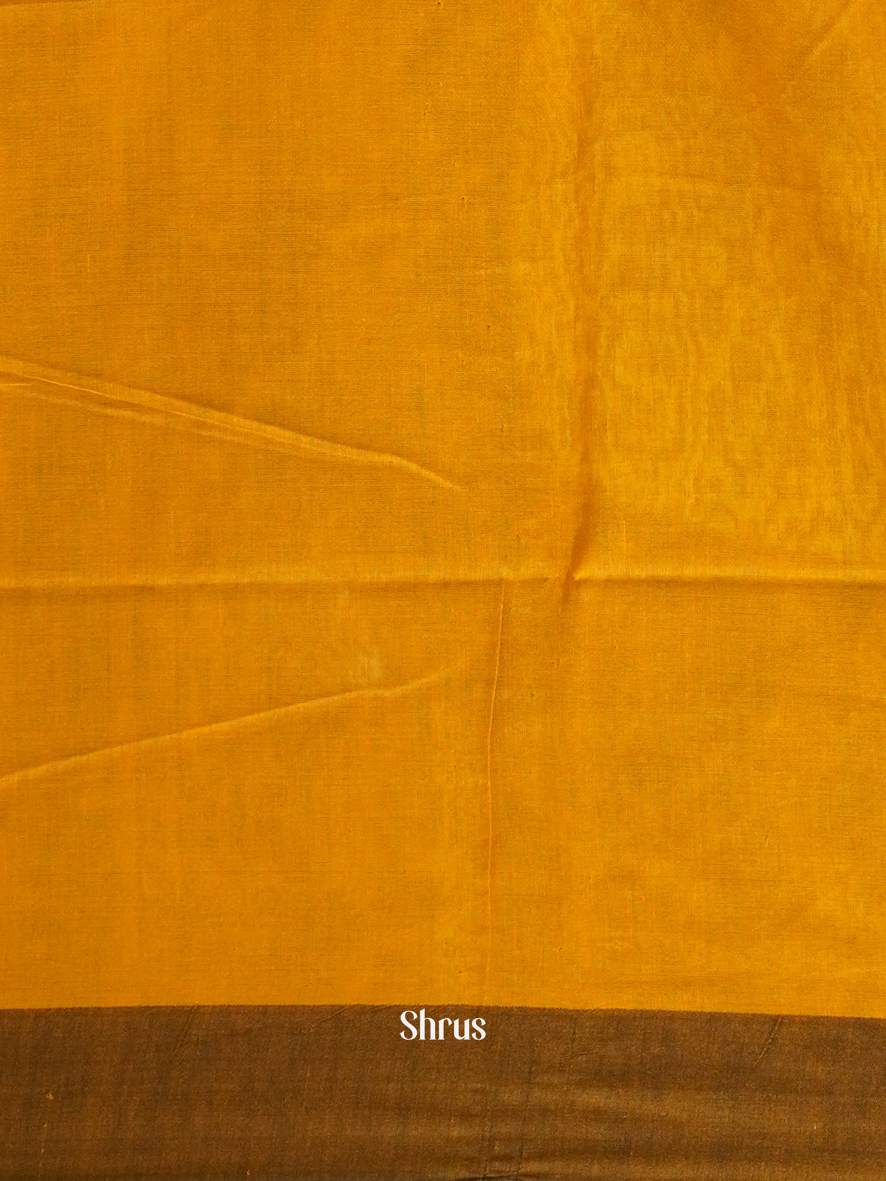 Orange & Black - Semi Ikkat Saree - Shop on ShrusEternity.com