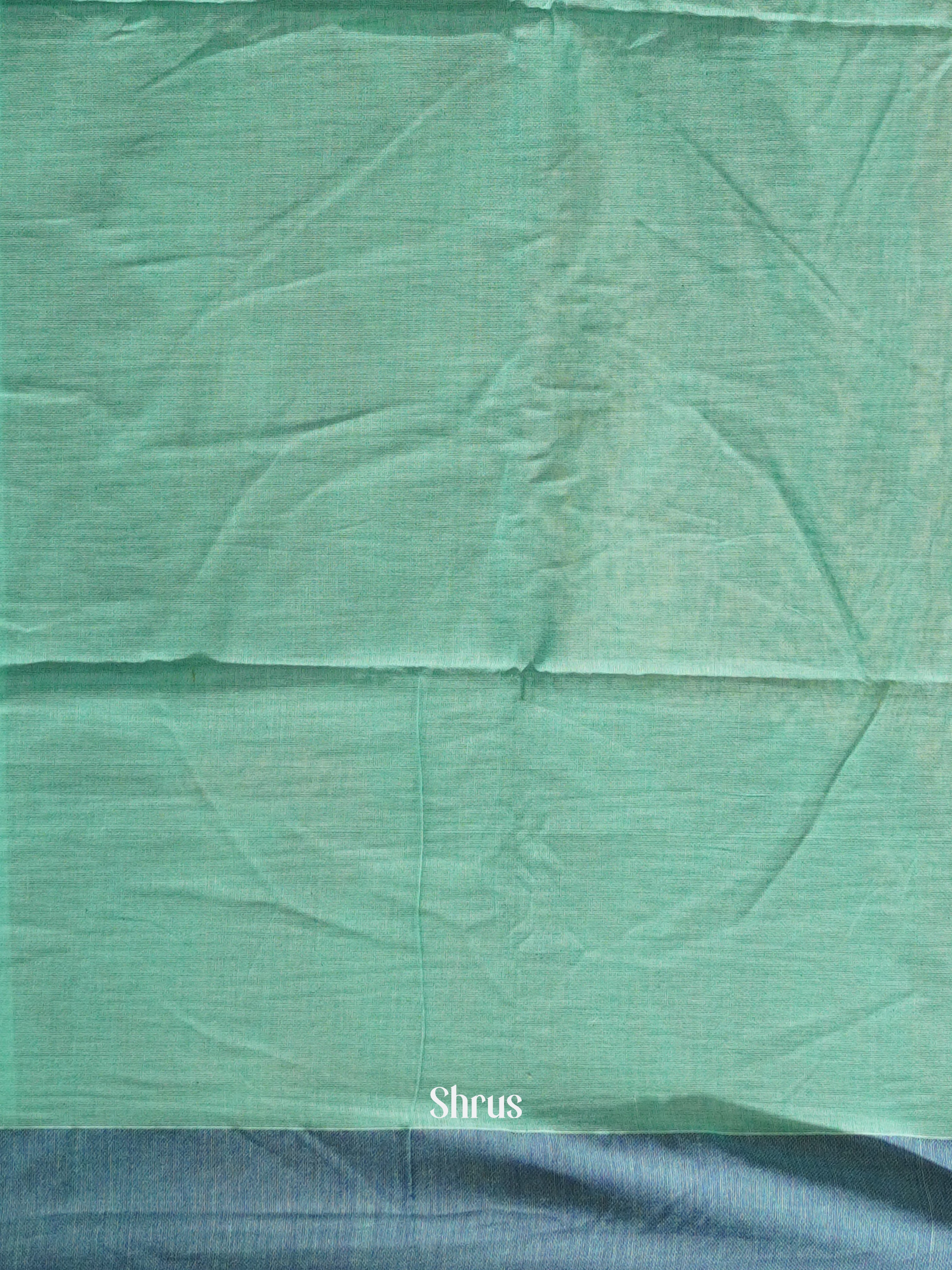 Green & Blue - Semi Ikkat Saree - Shop on ShrusEternity.com