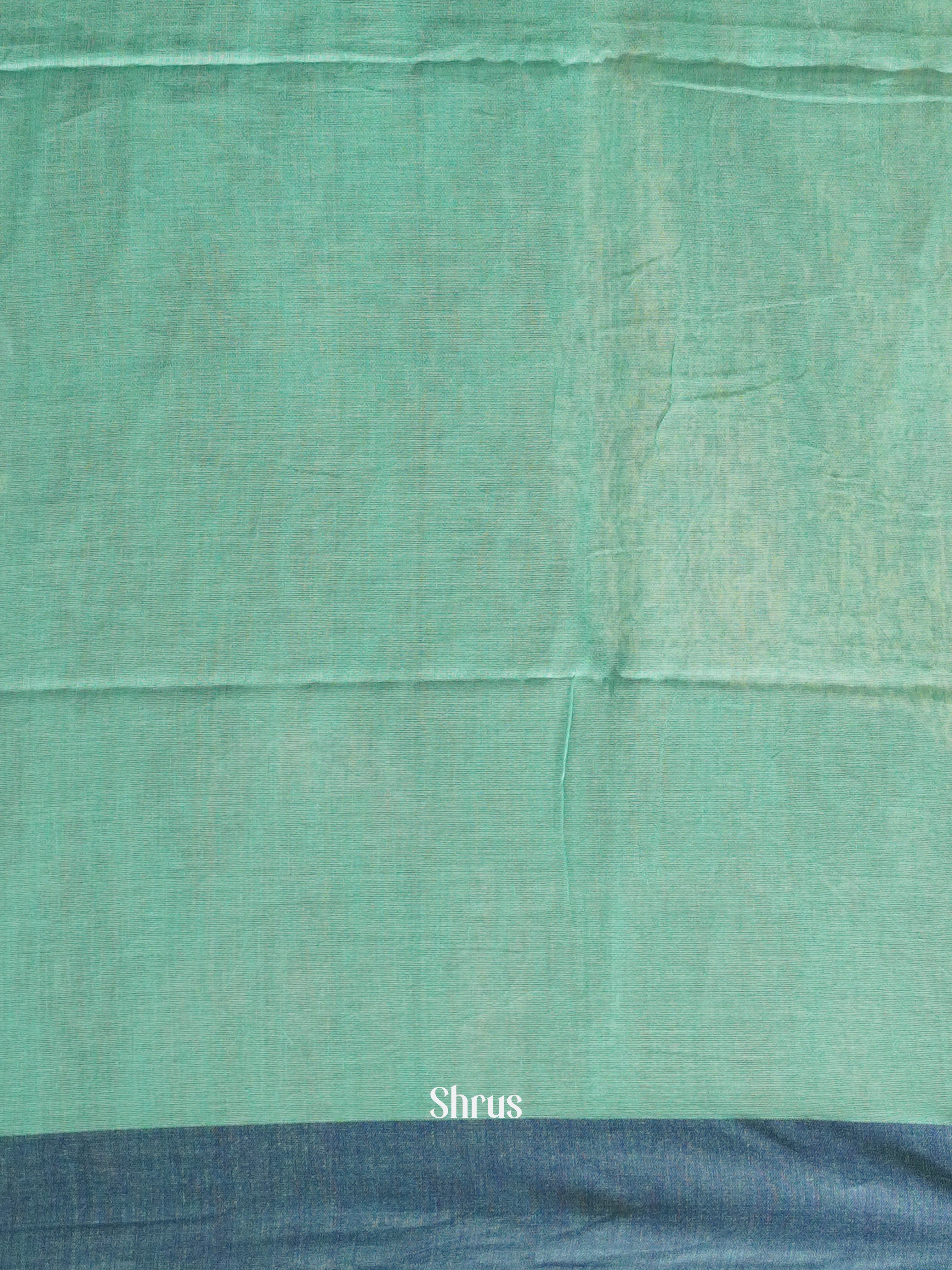 Green & Blue - Semi Ikkat saree - Shop on ShrusEternity.com