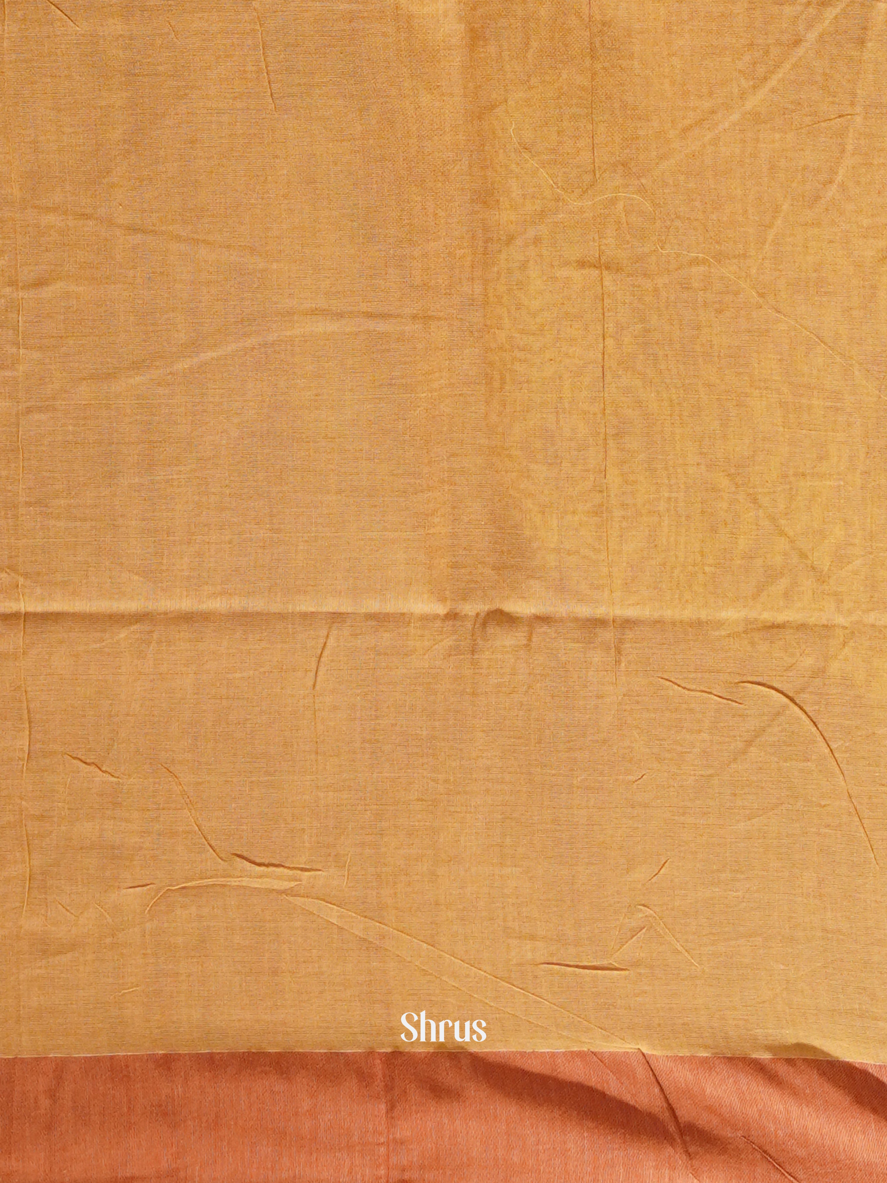 Pale Orange & Red - Semi Ikkat saree - Shop on ShrusEternity.com