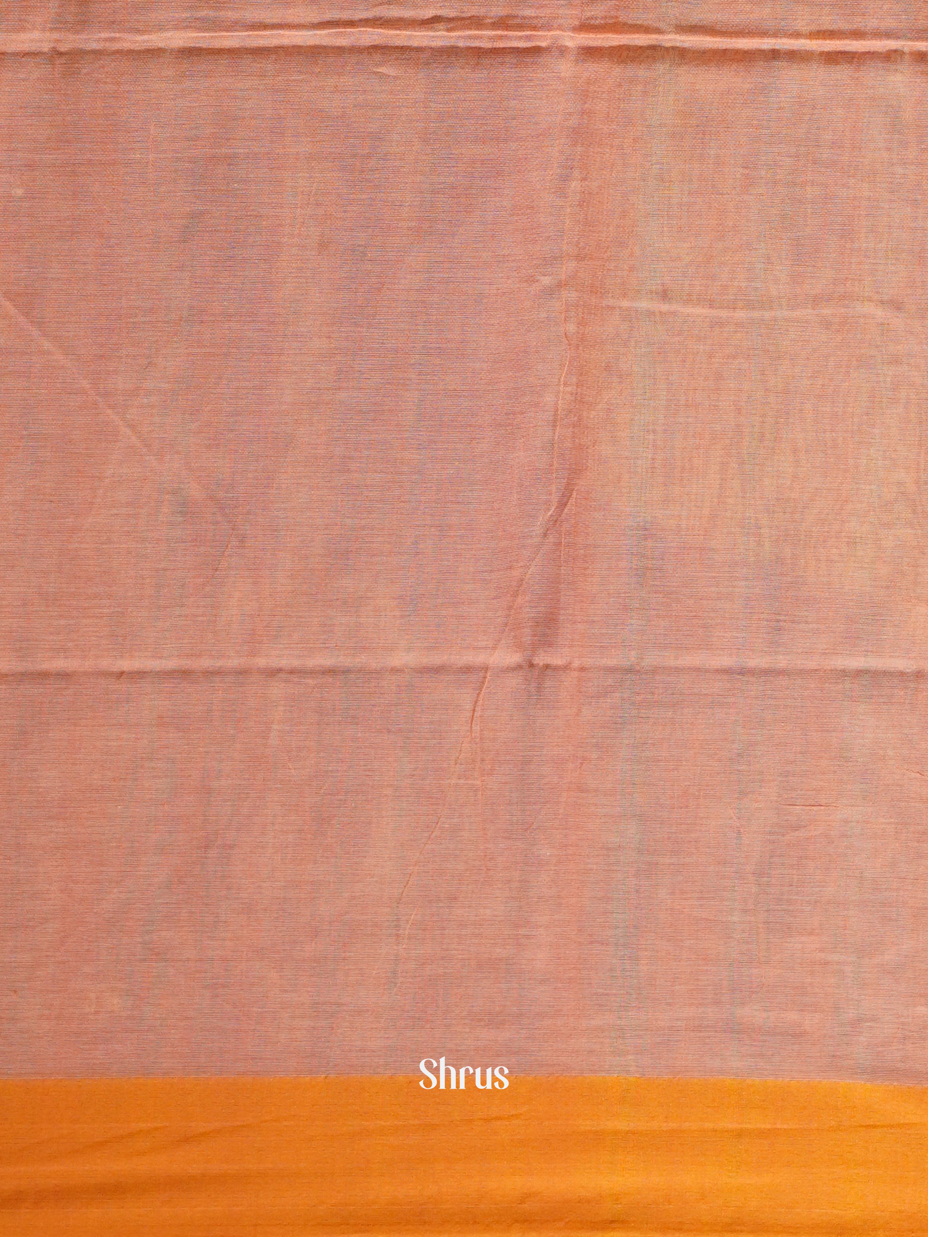 Peach & Orange - Semi Ikkat Saree - Shop on ShrusEternity.com