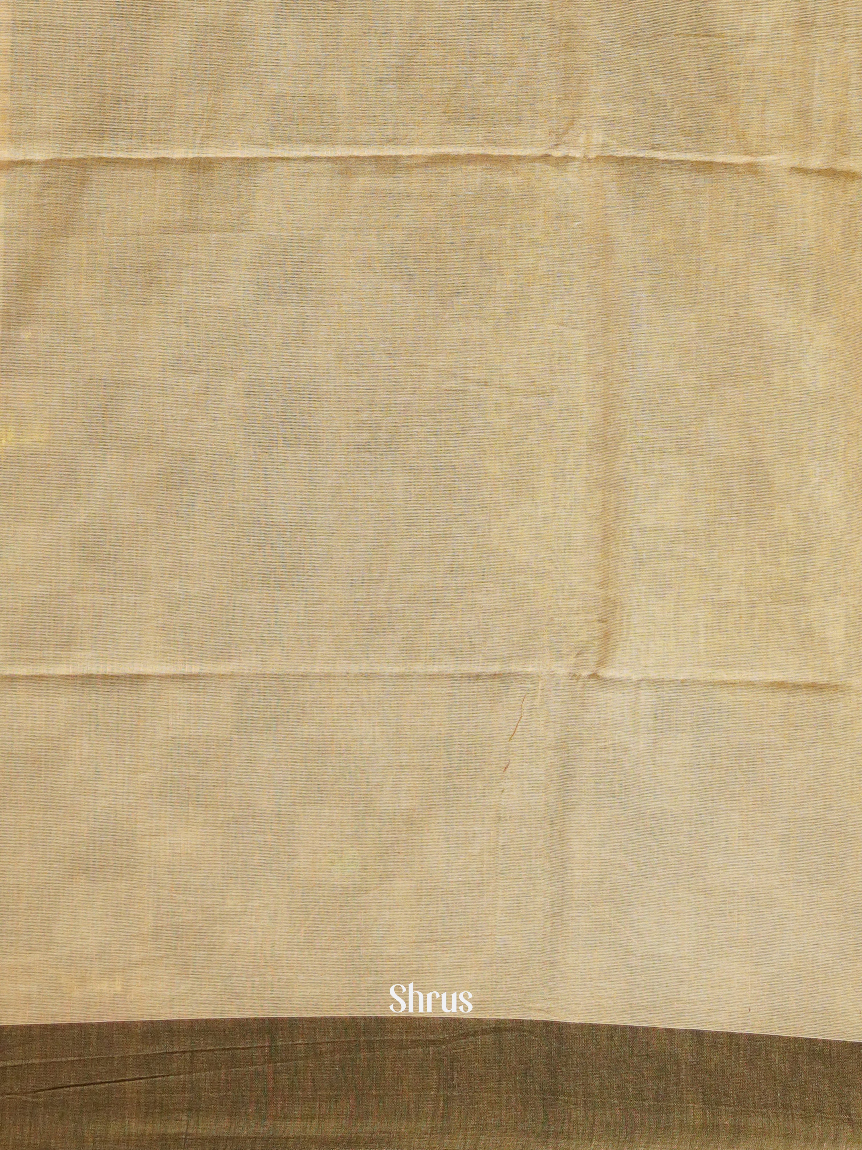 Beige & Grey - Semi Ikkat Saree - Shop on ShrusEternity.com