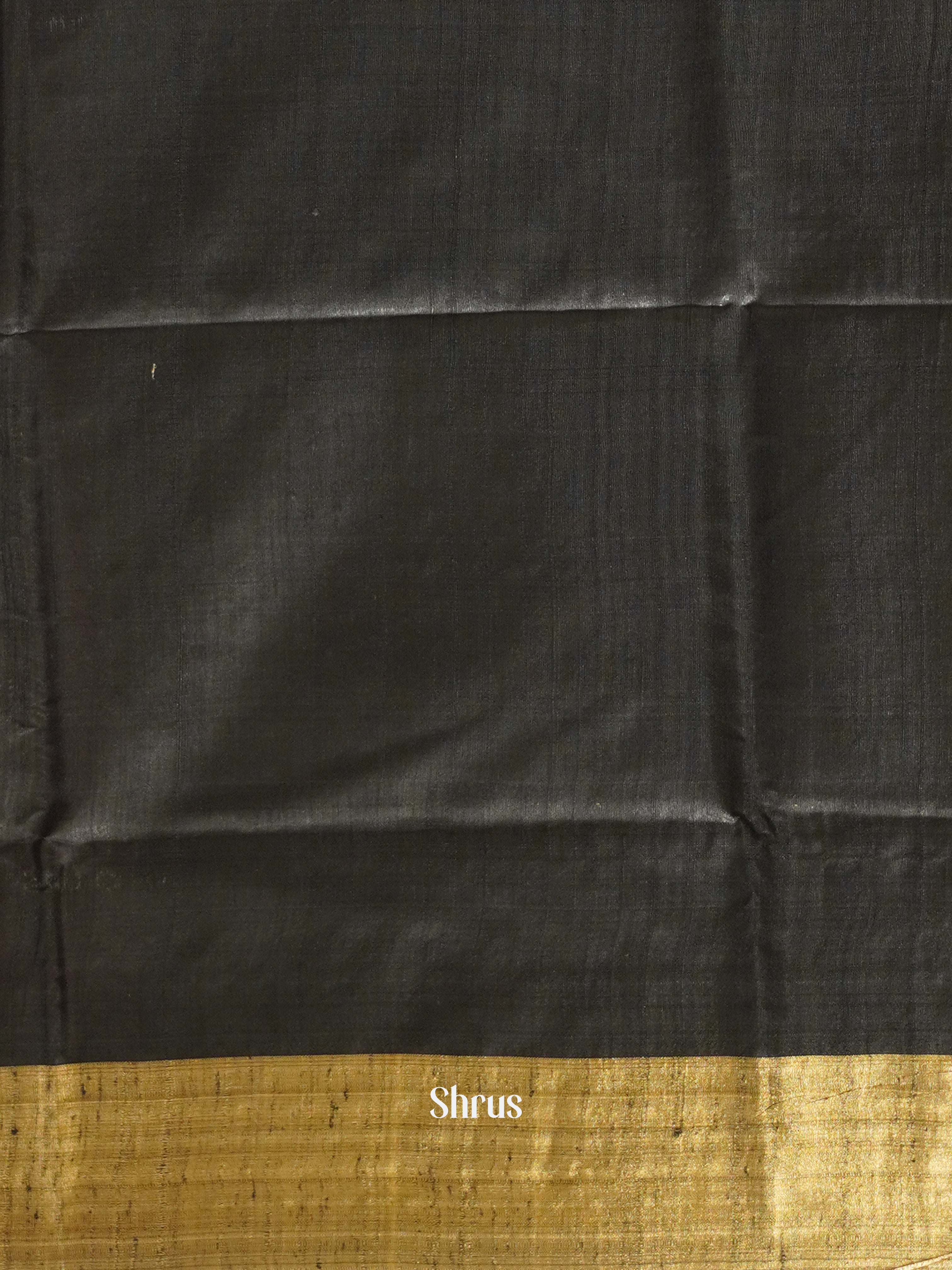 Orange & Black - Raw Silk Saree - Shop on ShrusEternity.com