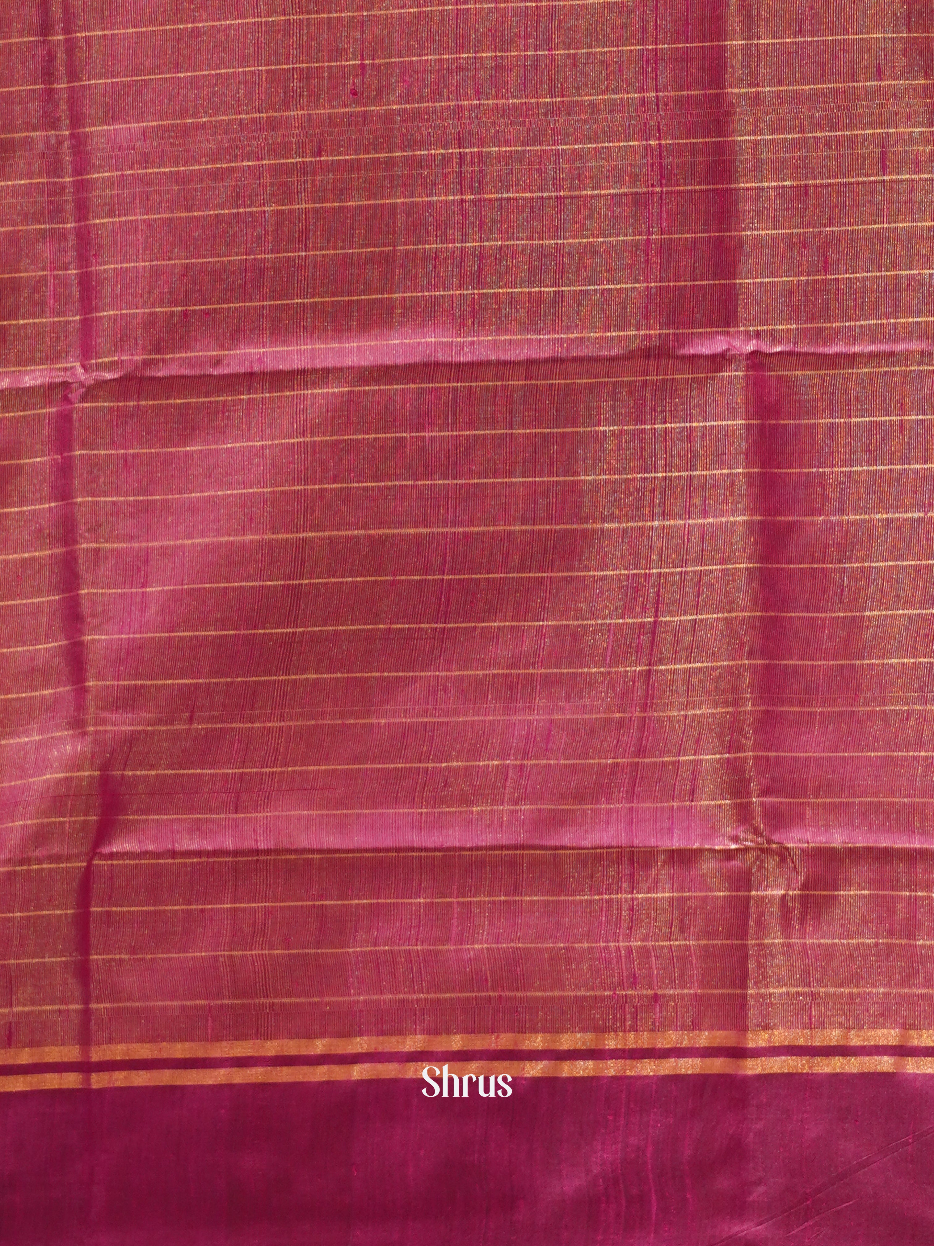 Grey & Majenta- Raw Silk Saree - Shop on ShrusEternity.com