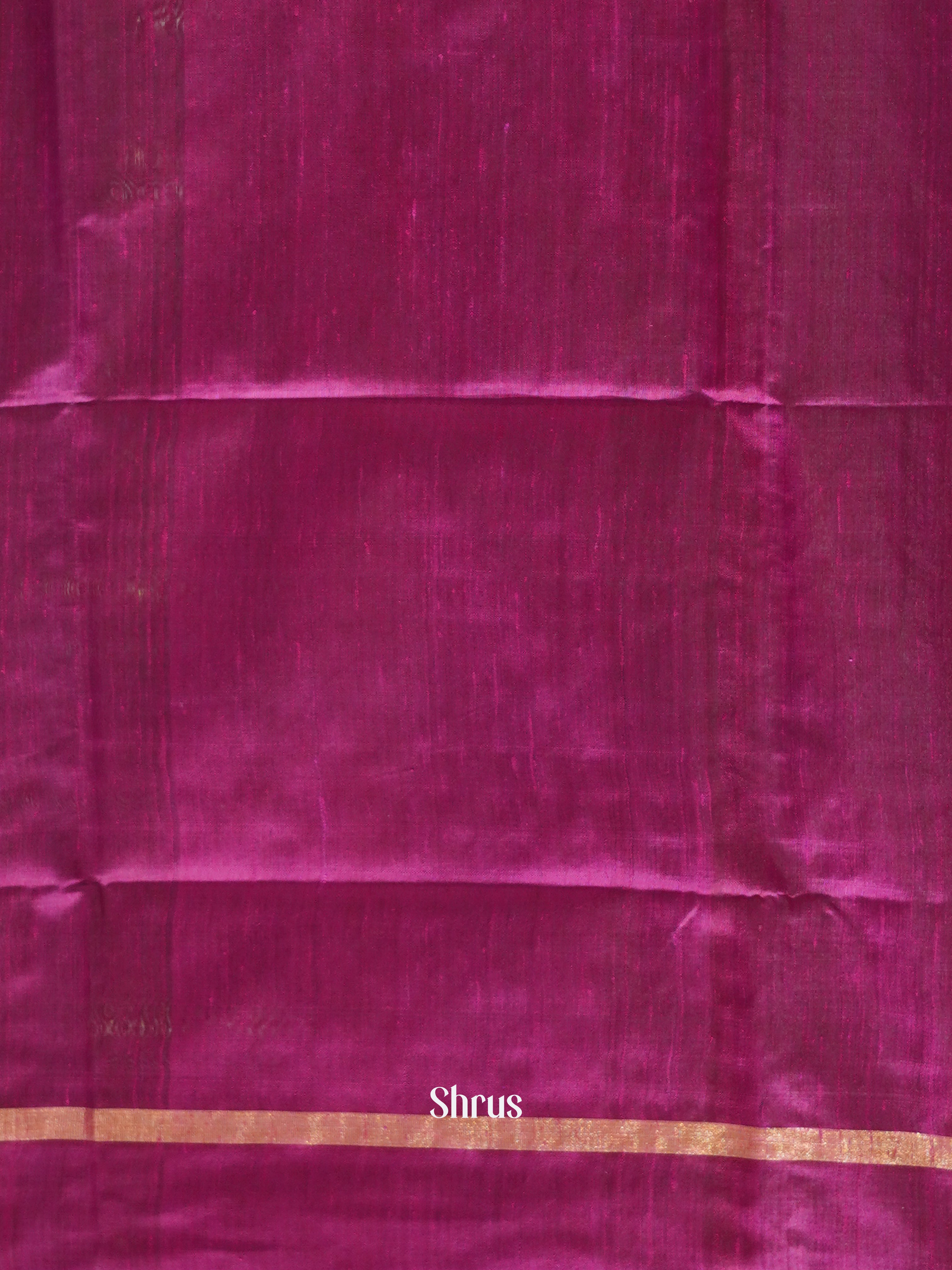 Black & Purple - Raw Silk Saree - Shop on ShrusEternity.com
