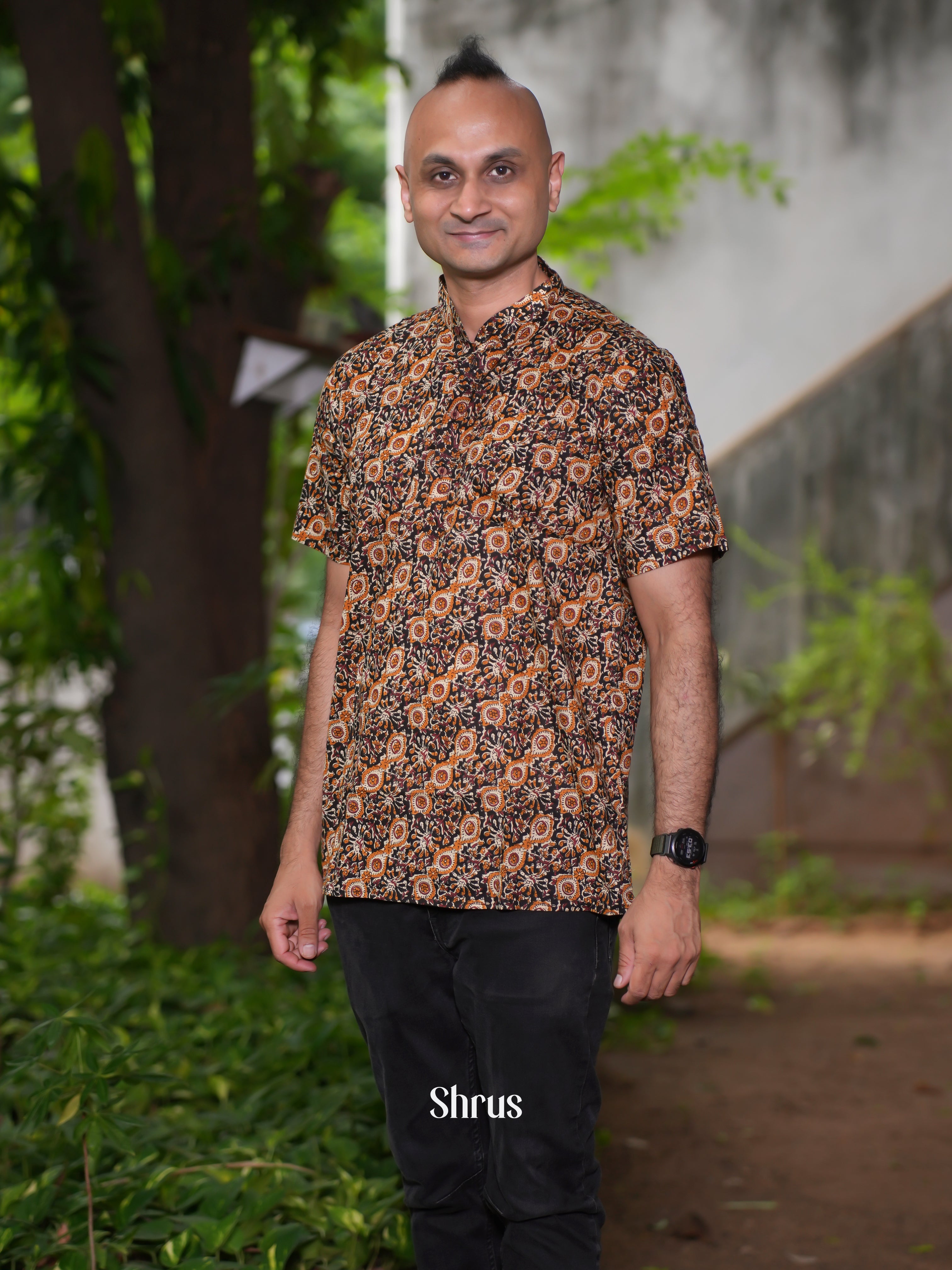 Brown - Readymade Mens Kurta - Shop on ShrusEternity.com