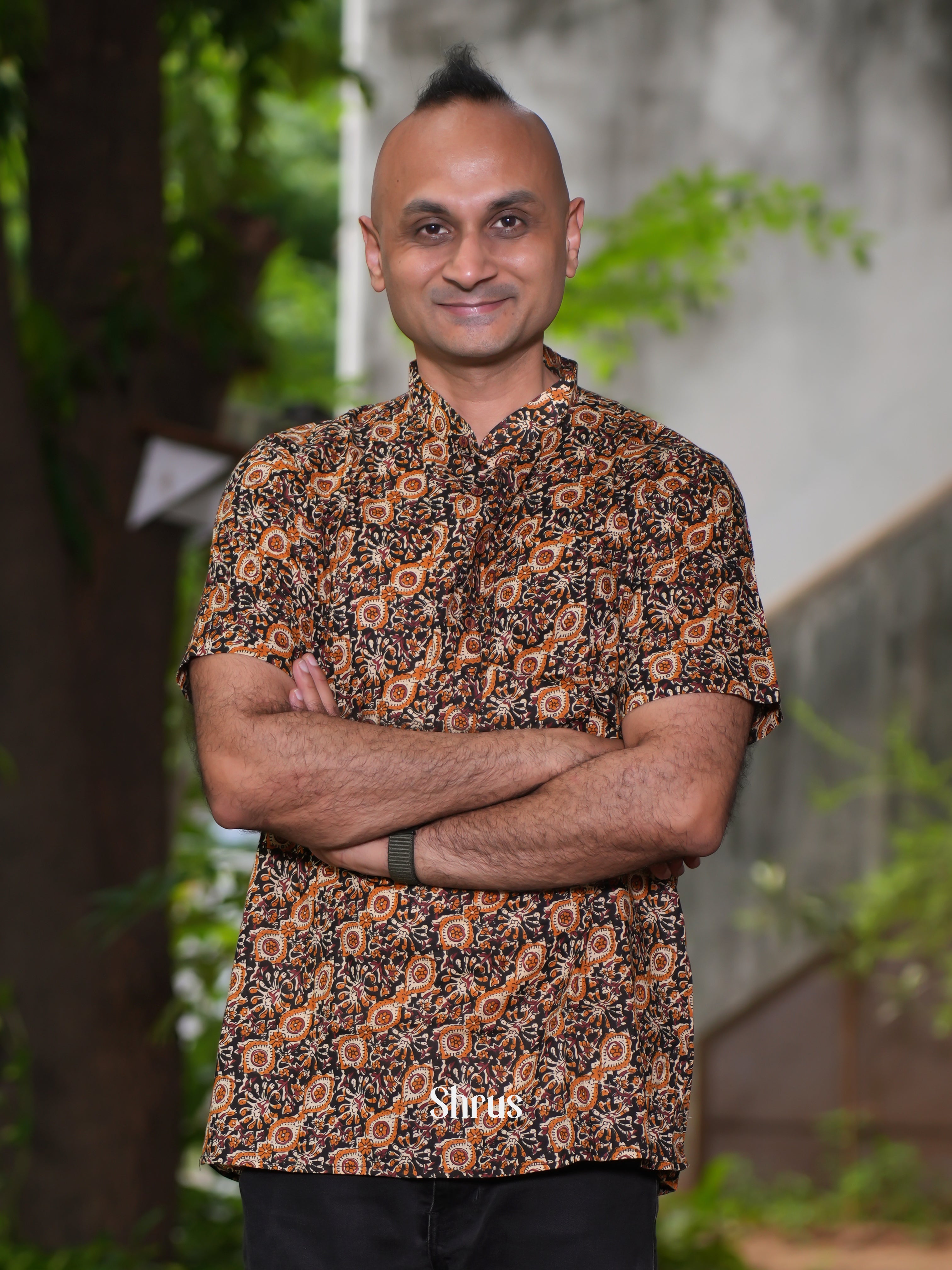 Brown - Readymade Mens Kurta - Shop on ShrusEternity.com