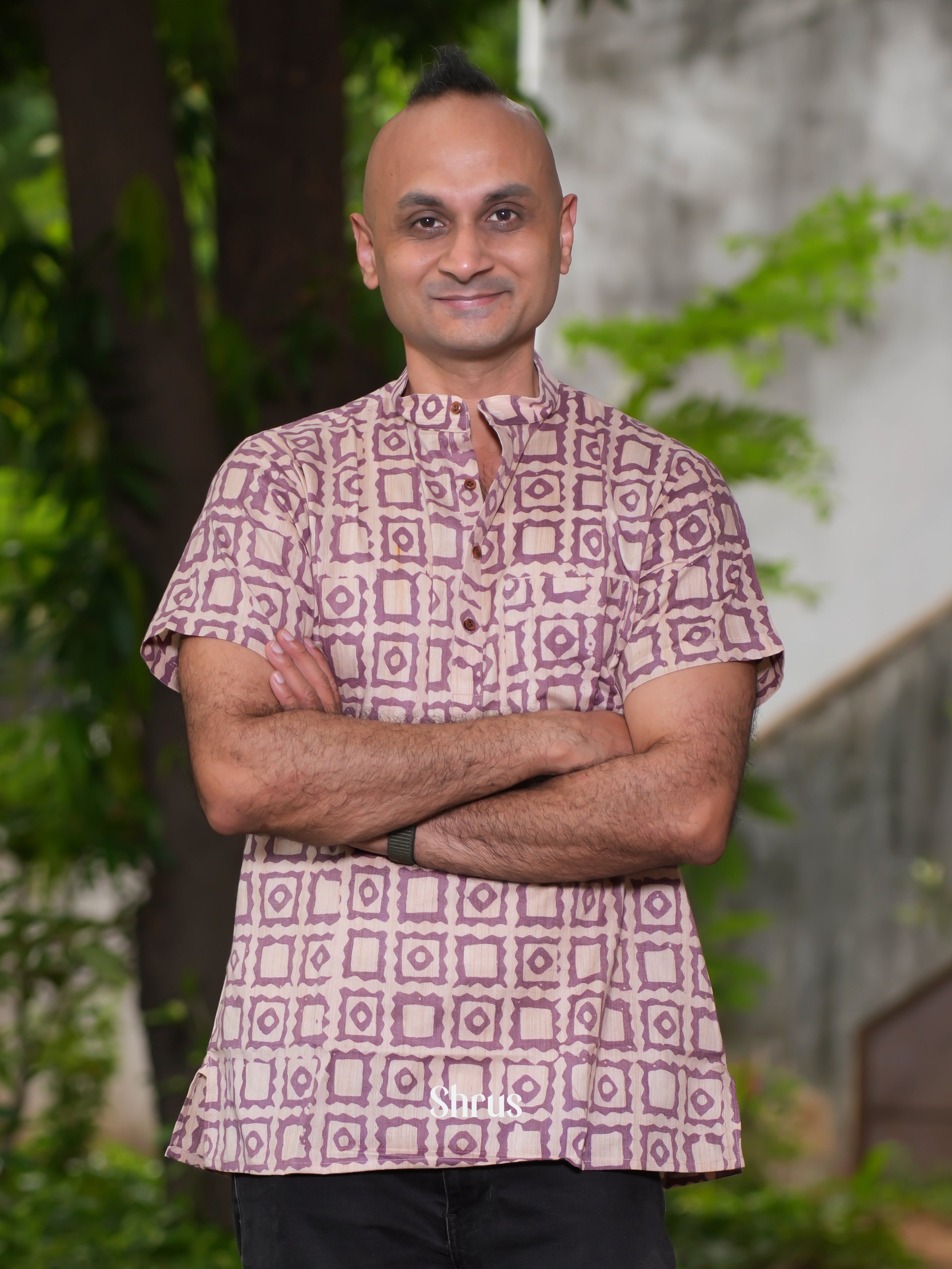 Dusty Pink - Readymade Mens Kurta - Shop on ShrusEternity.com