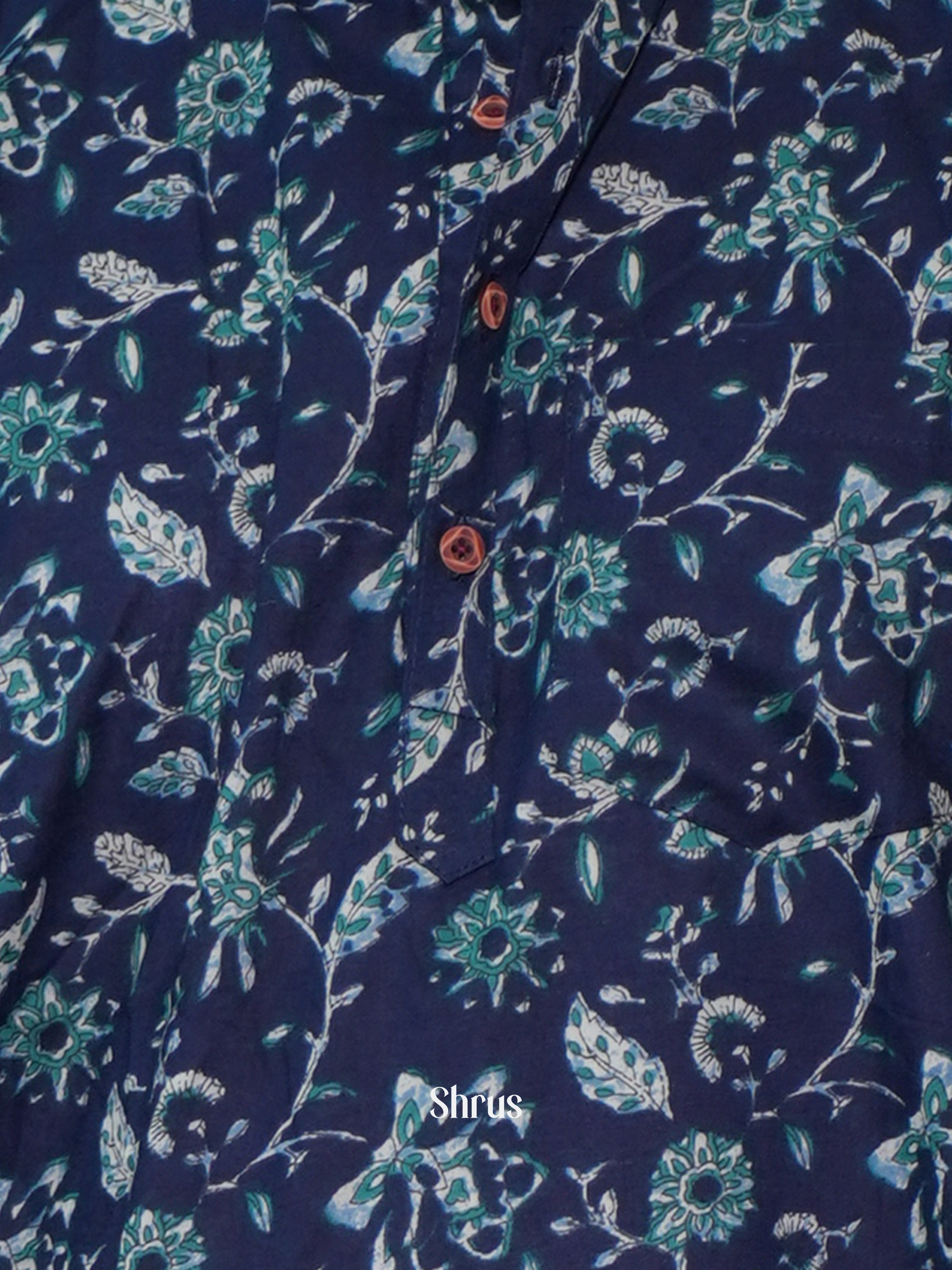 Blue - Readymade Mens Kurta - Shop on ShrusEternity.com