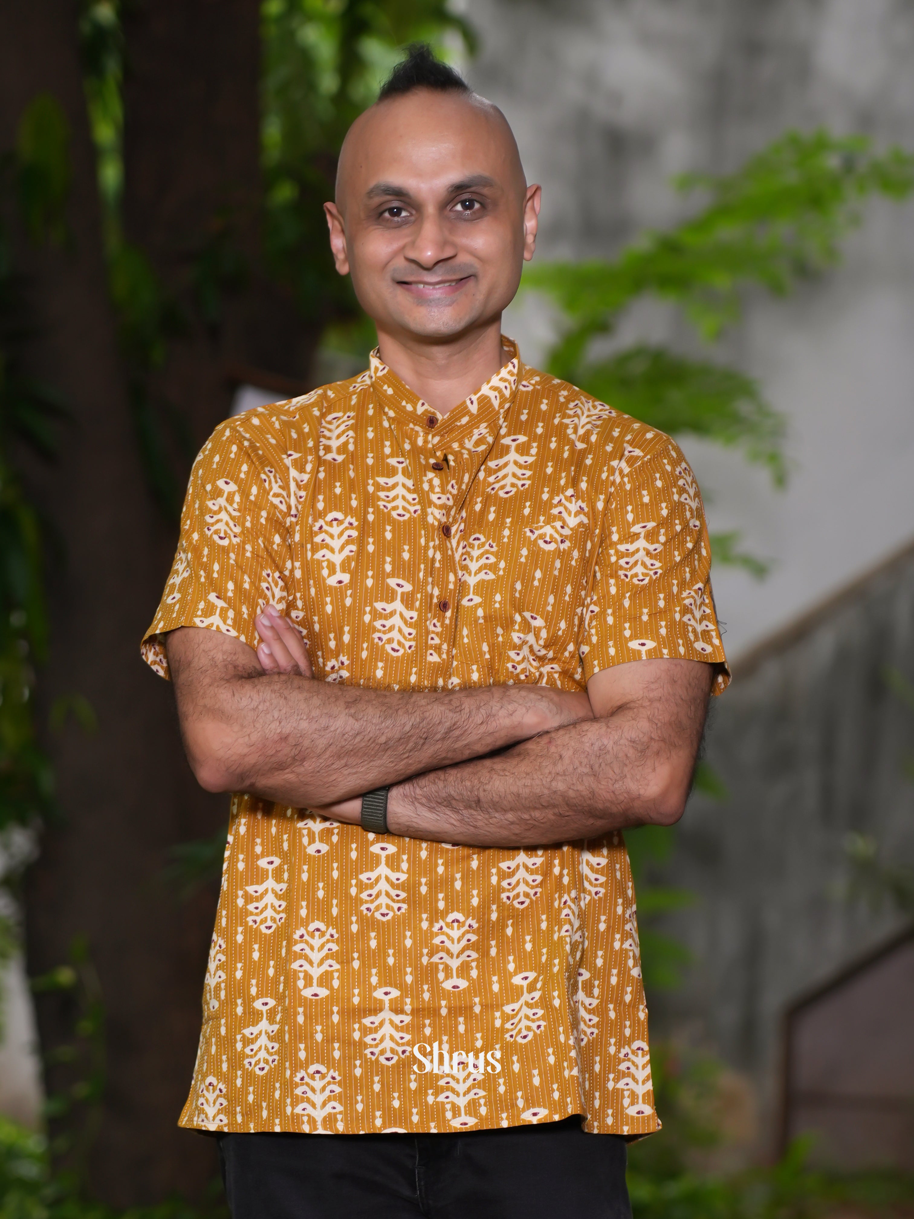 Mustard - Readymade Mens Kurta - Shop on ShrusEternity.com