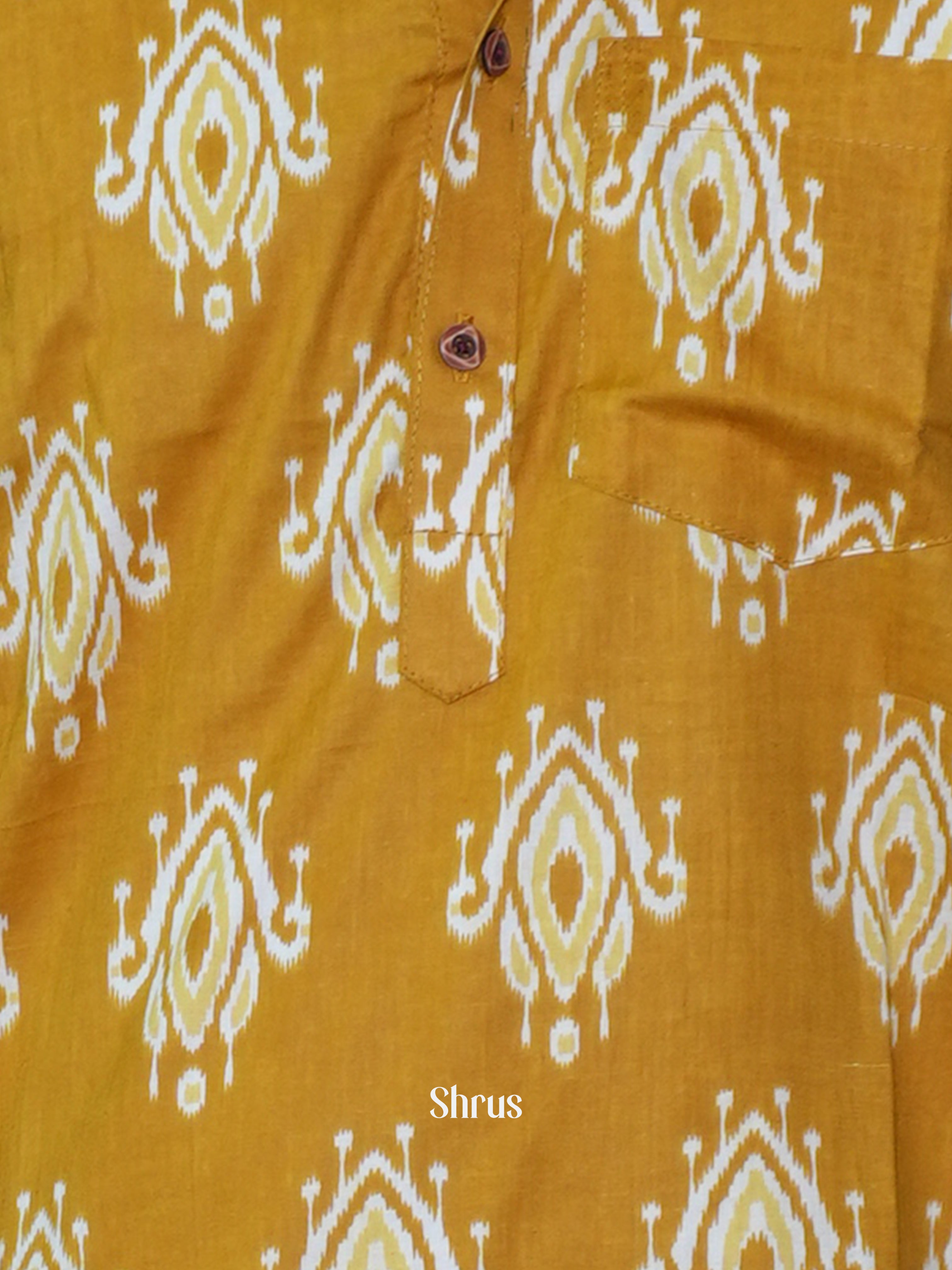 Mustard - Readymade Mens Kurta - Shop on ShrusEternity.com