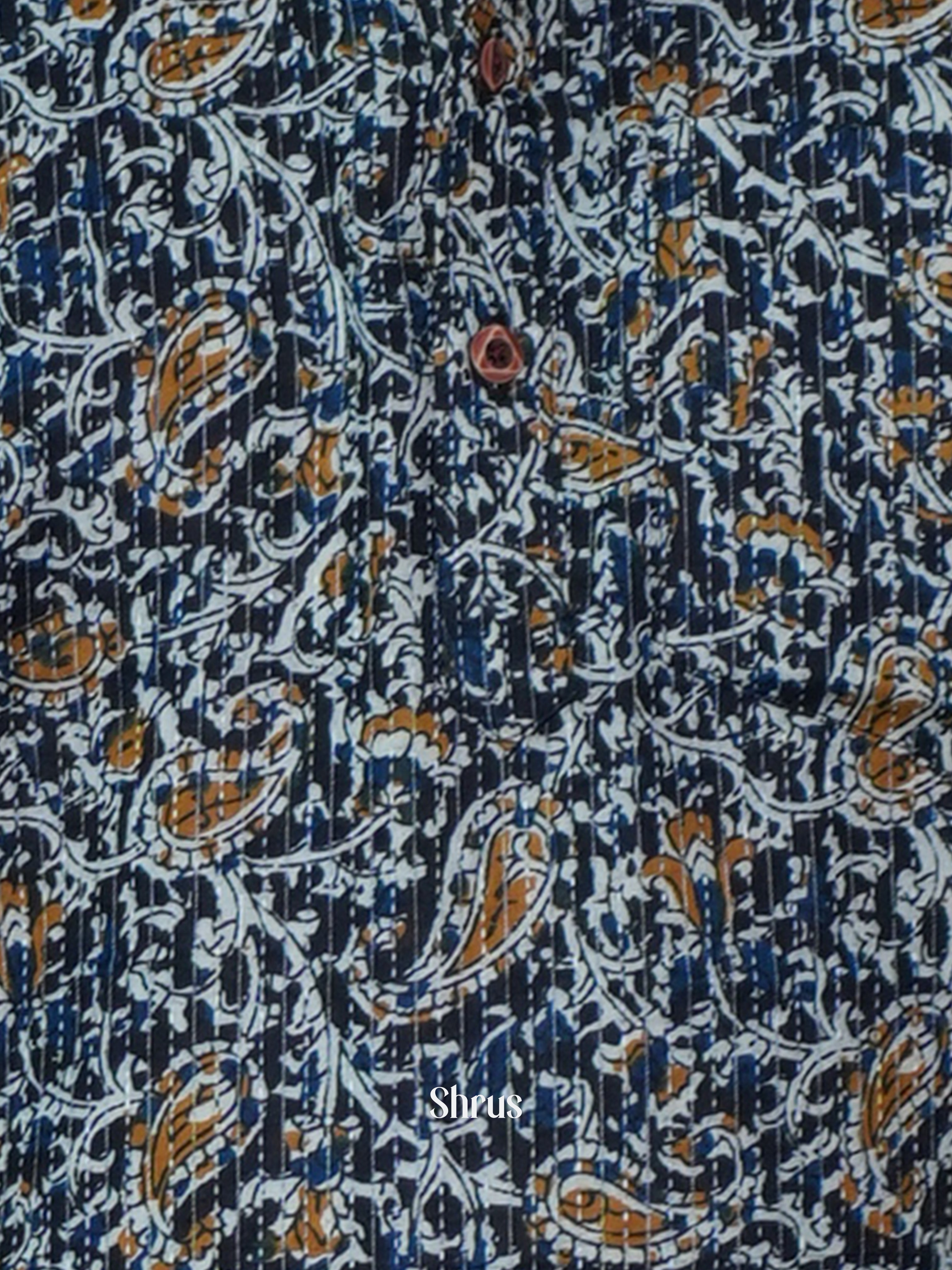 Grey & Blue - Readymade Mens Kurta - Shop on ShrusEternity.com