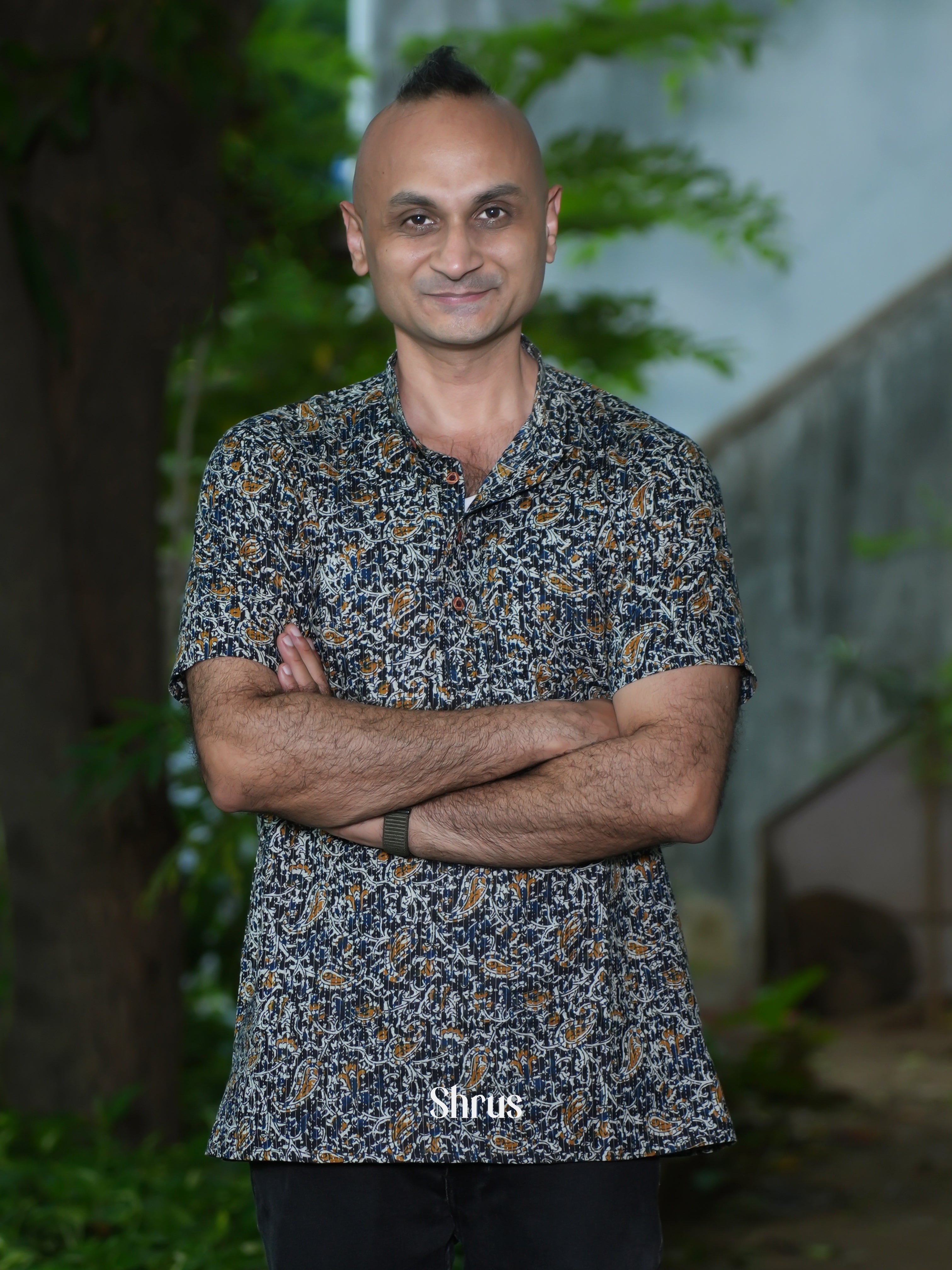 Grey & Blue - Readymade Mens Kurta - Shop on ShrusEternity.com