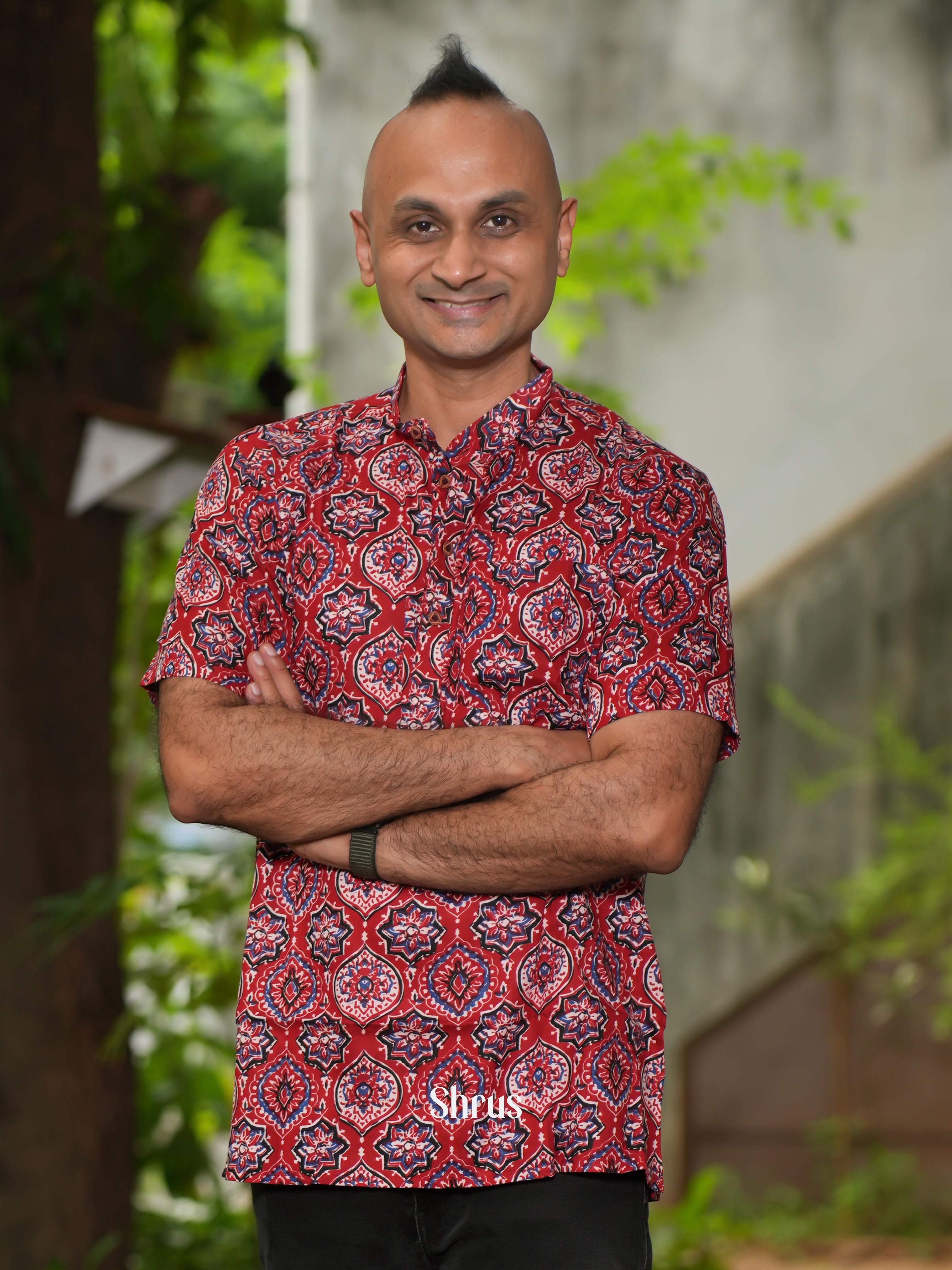 Red- Readymade Mens Kurta - Shop on ShrusEternity.com