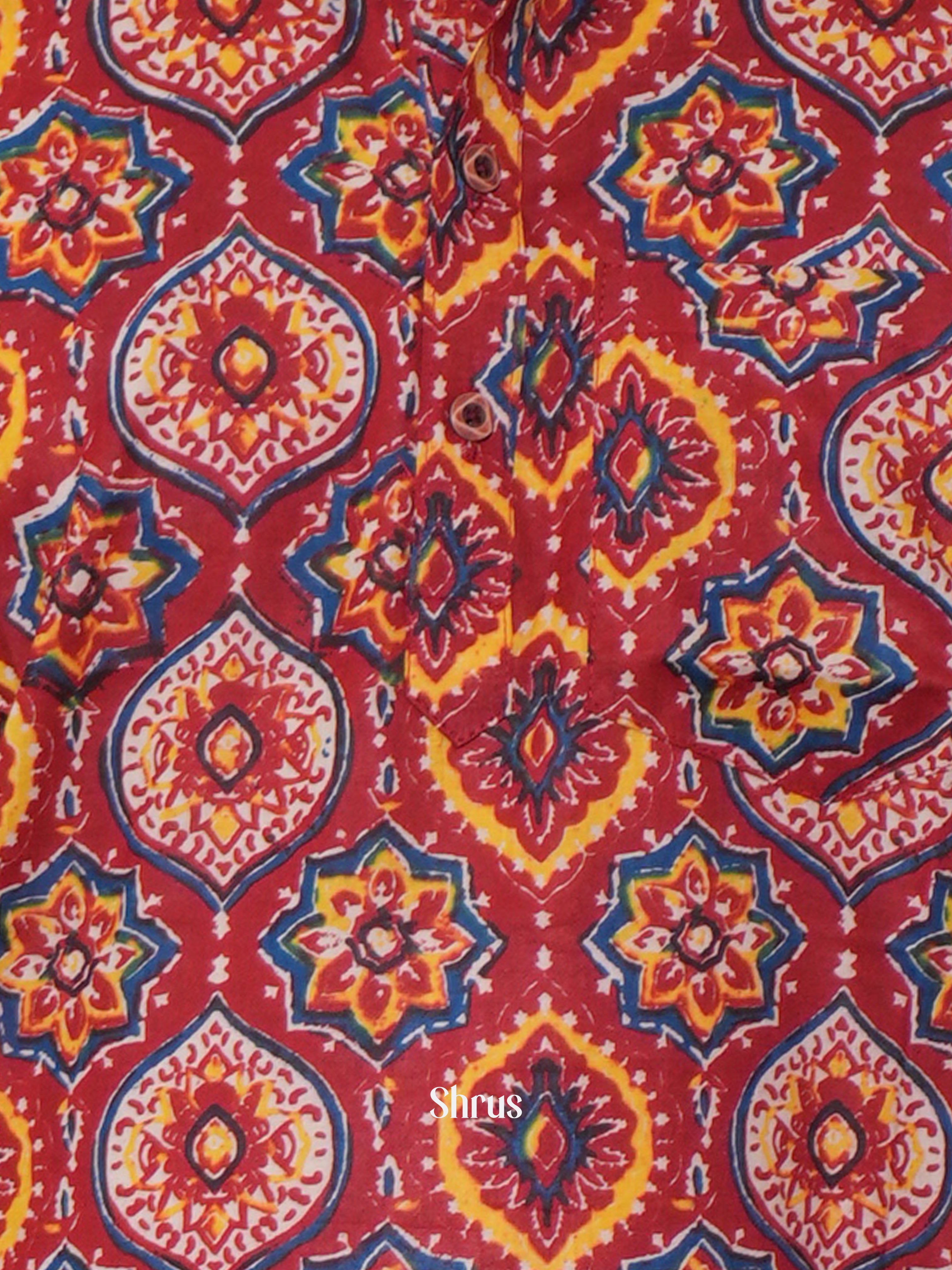 Brick Red - Readymade Mens Kurta - Shop on ShrusEternity.com