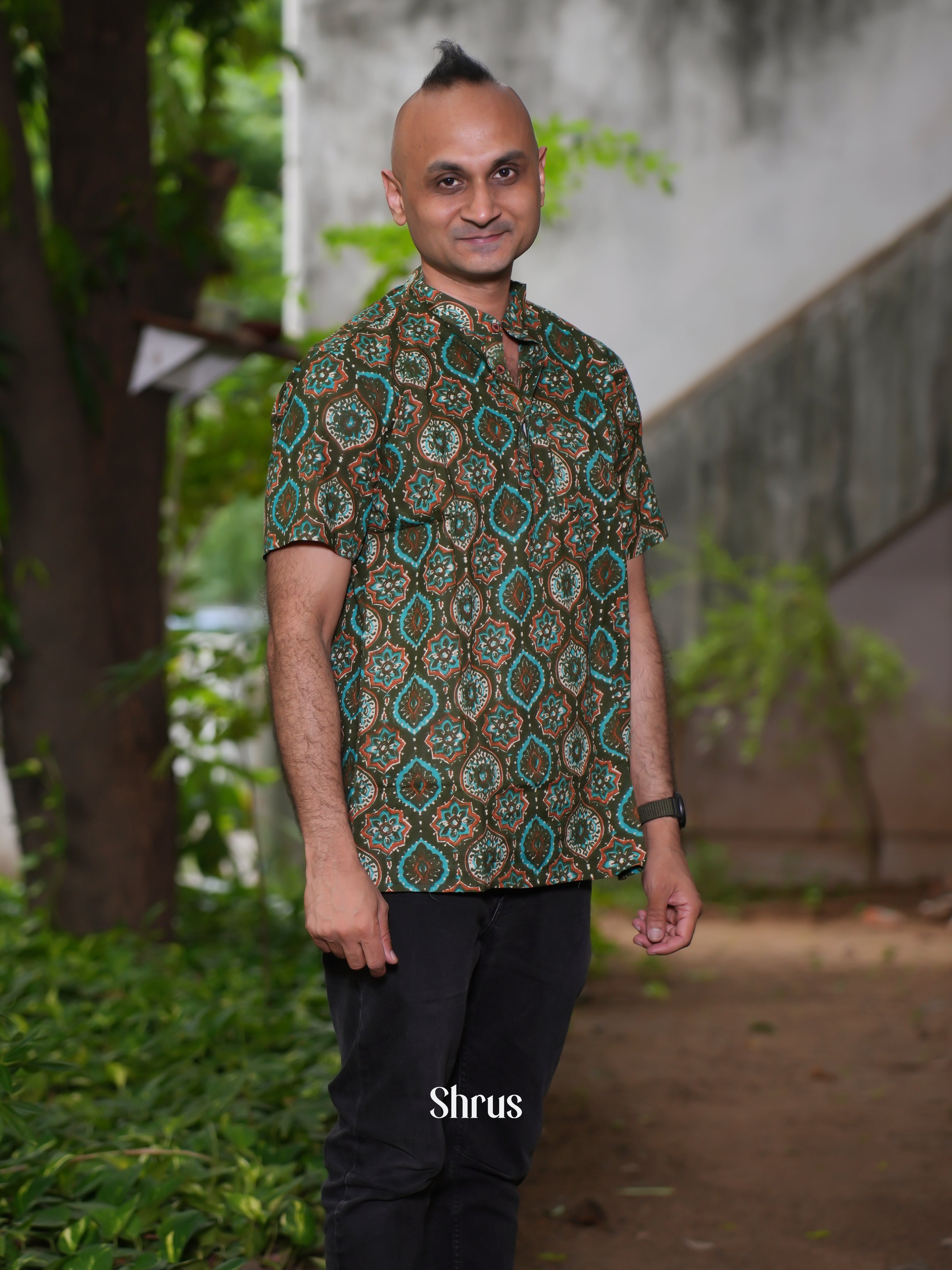 Green - Readymade Mens Kurta - Shop on ShrusEternity.com