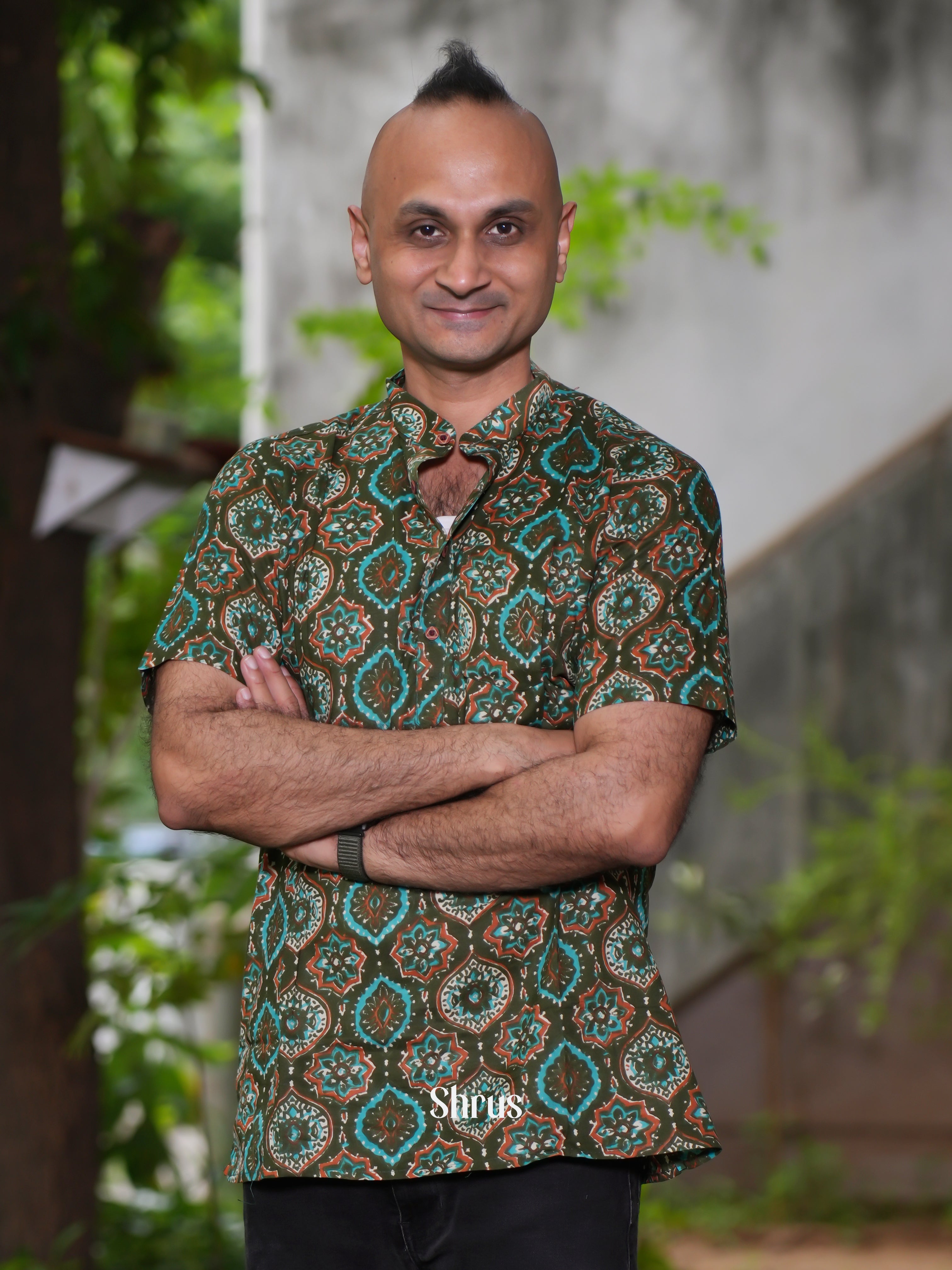 Green - Readymade Mens Kurta - Shop on ShrusEternity.com