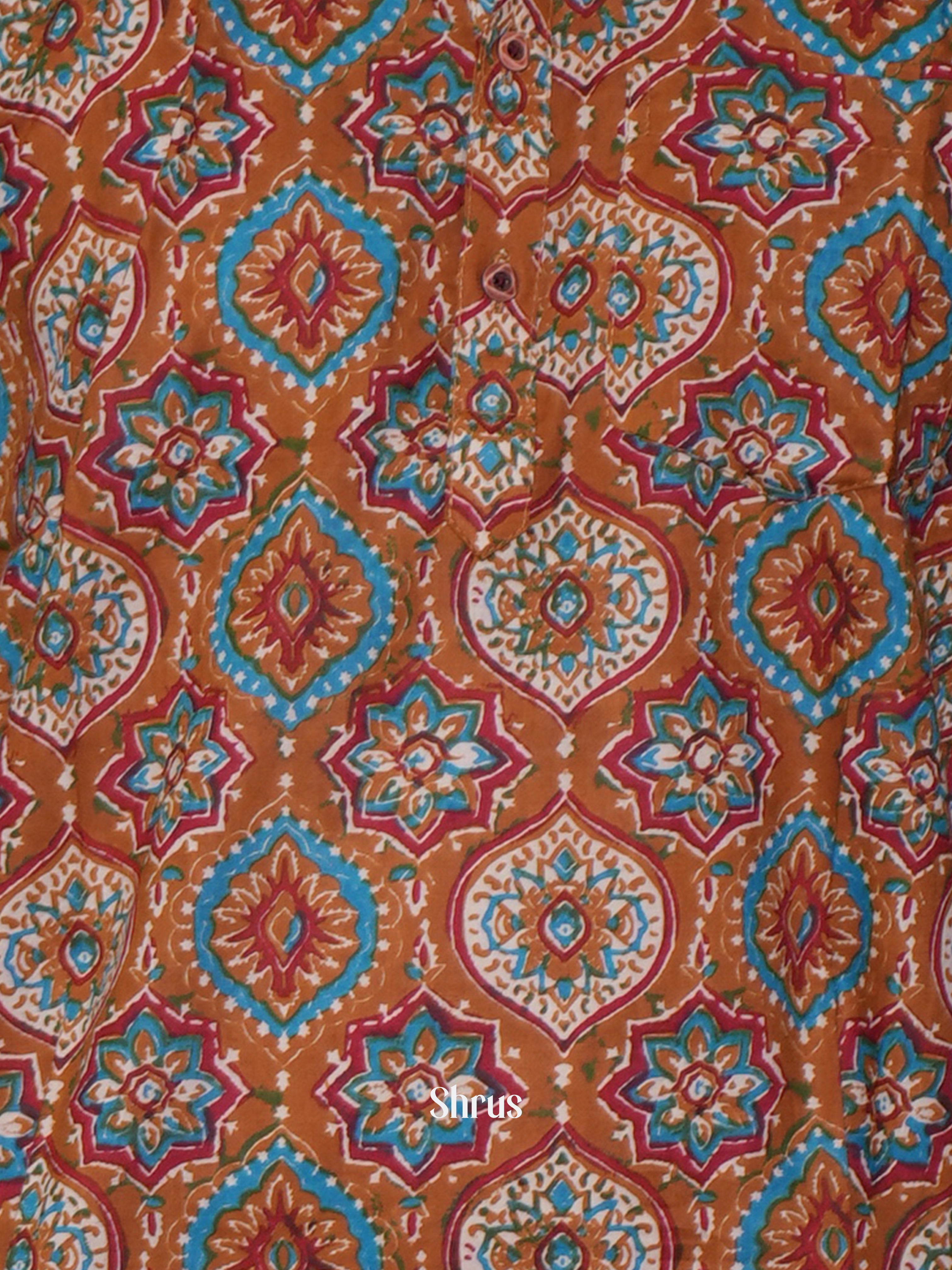 Brown- Readymade Mens Kurta - Shop on ShrusEternity.com