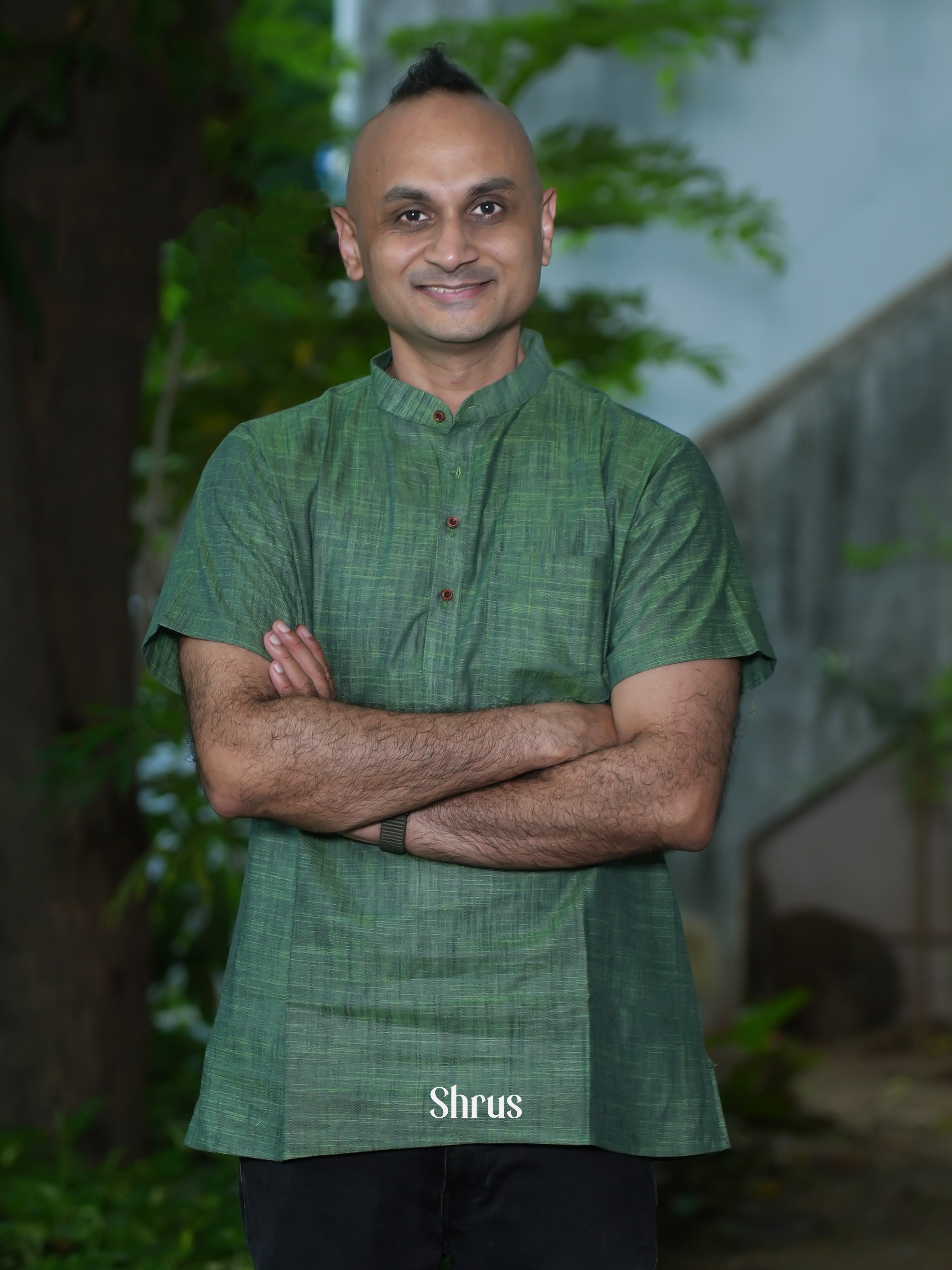 Green - Readymade Mens Kurta - Shop on ShrusEternity.com