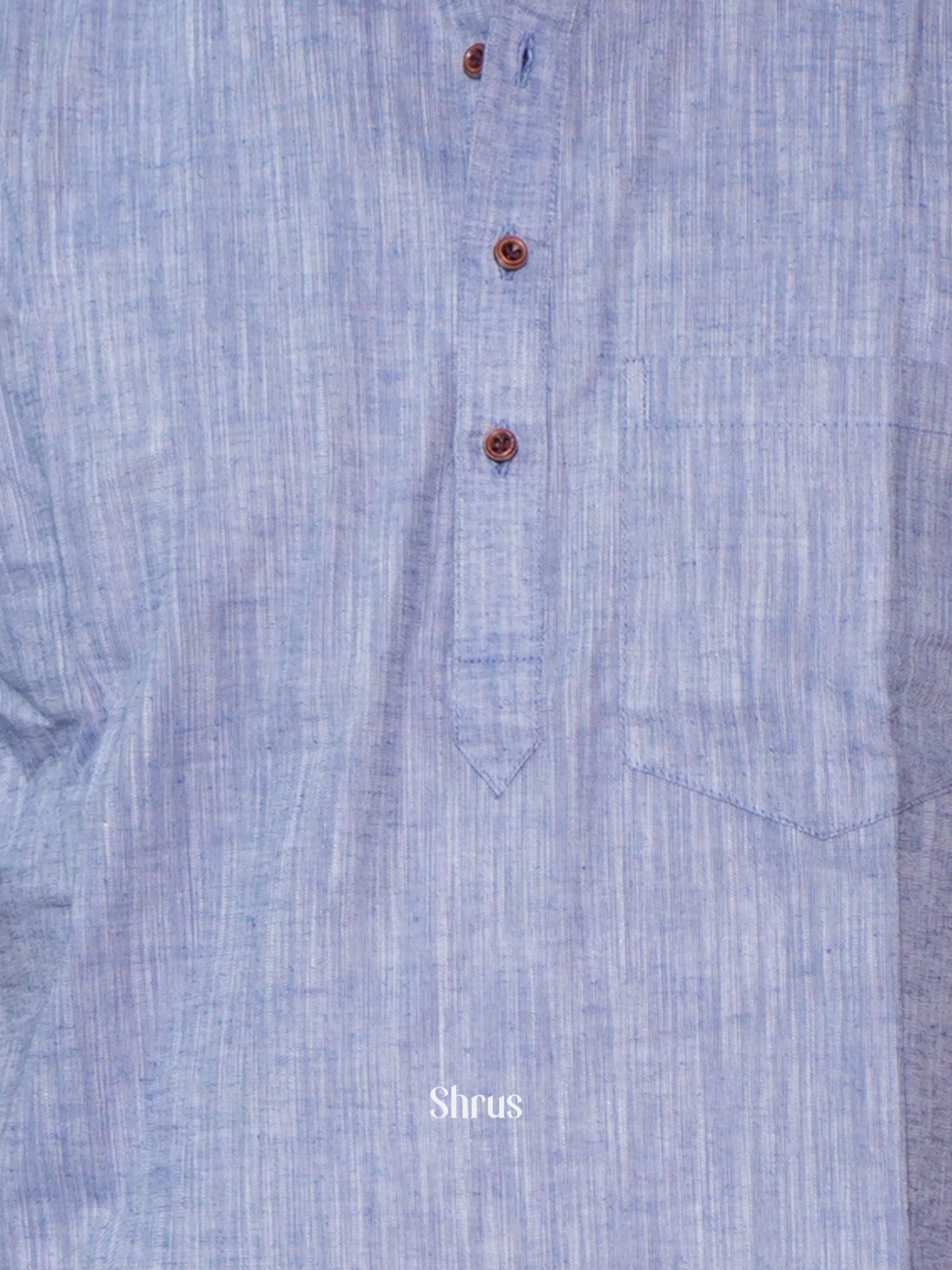 Blue -Readymade Mens Kurta - Shop on ShrusEternity.com