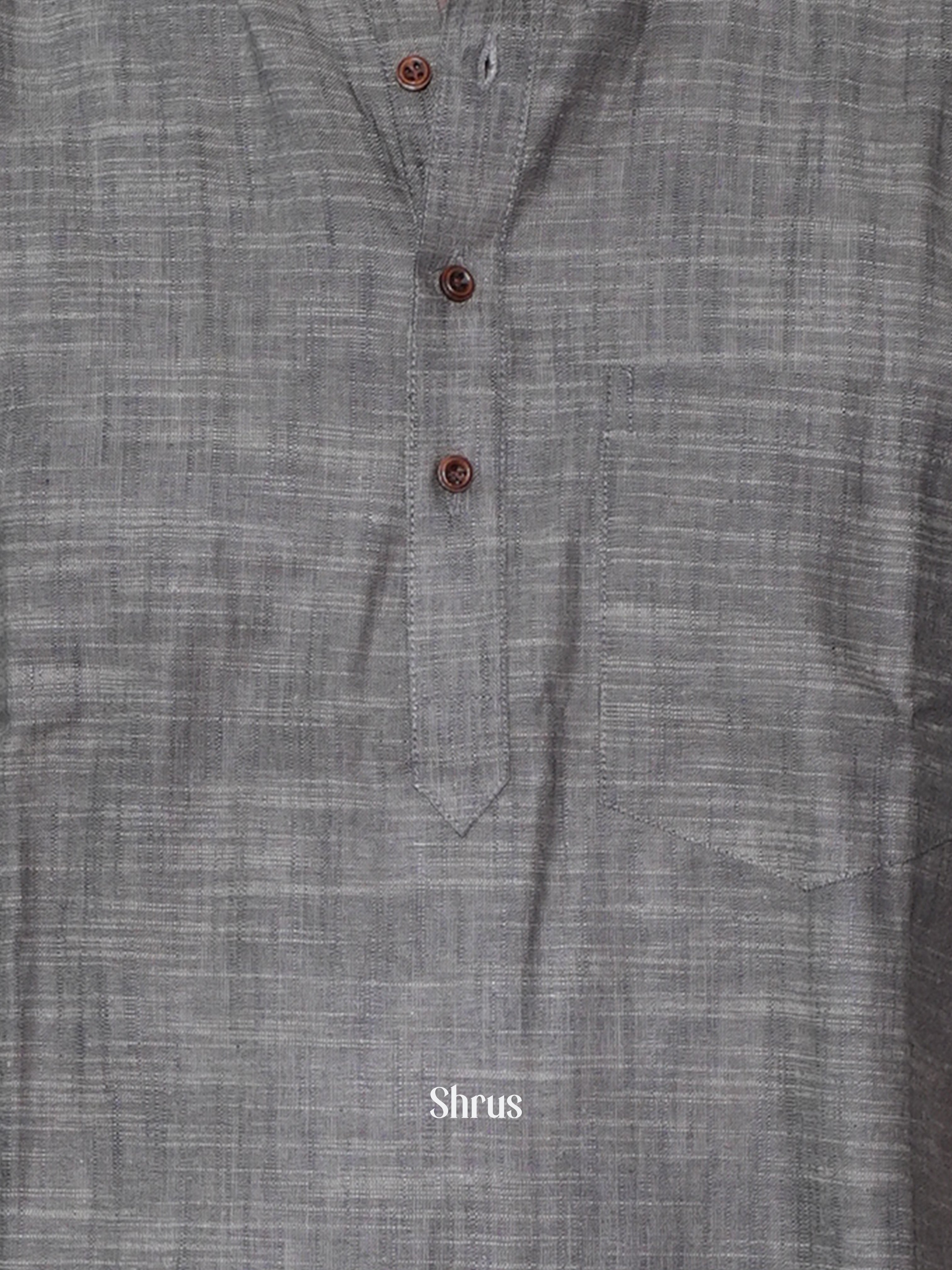Grey - Readymade Mens Kurta - Shop on ShrusEternity.com
