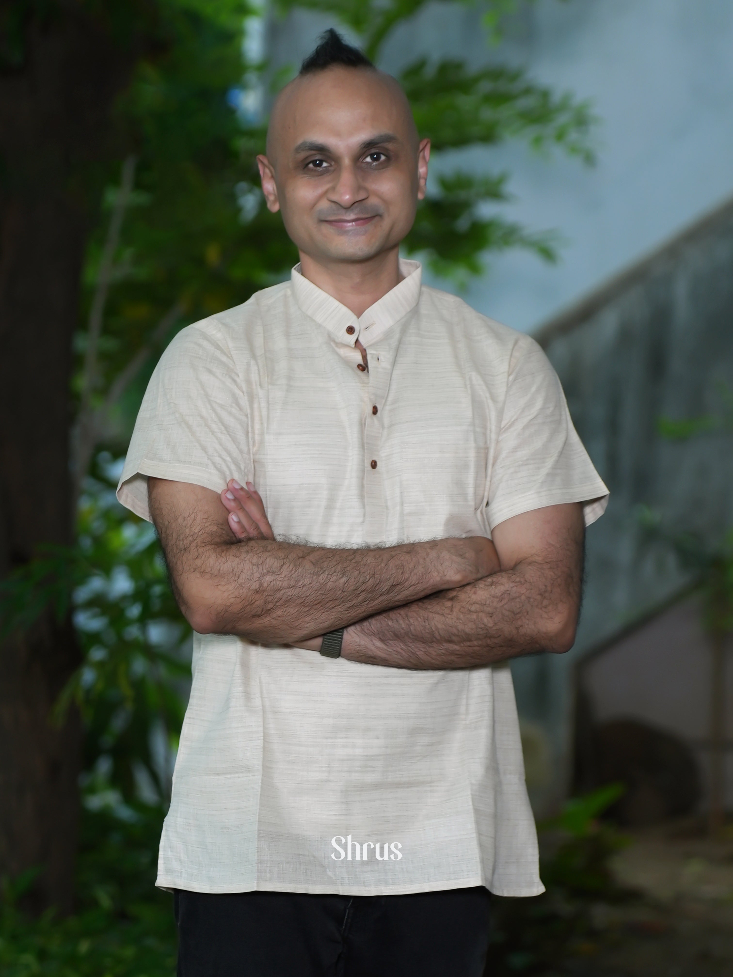 White - Readymade Mens Kurta - Shop on ShrusEternity.com