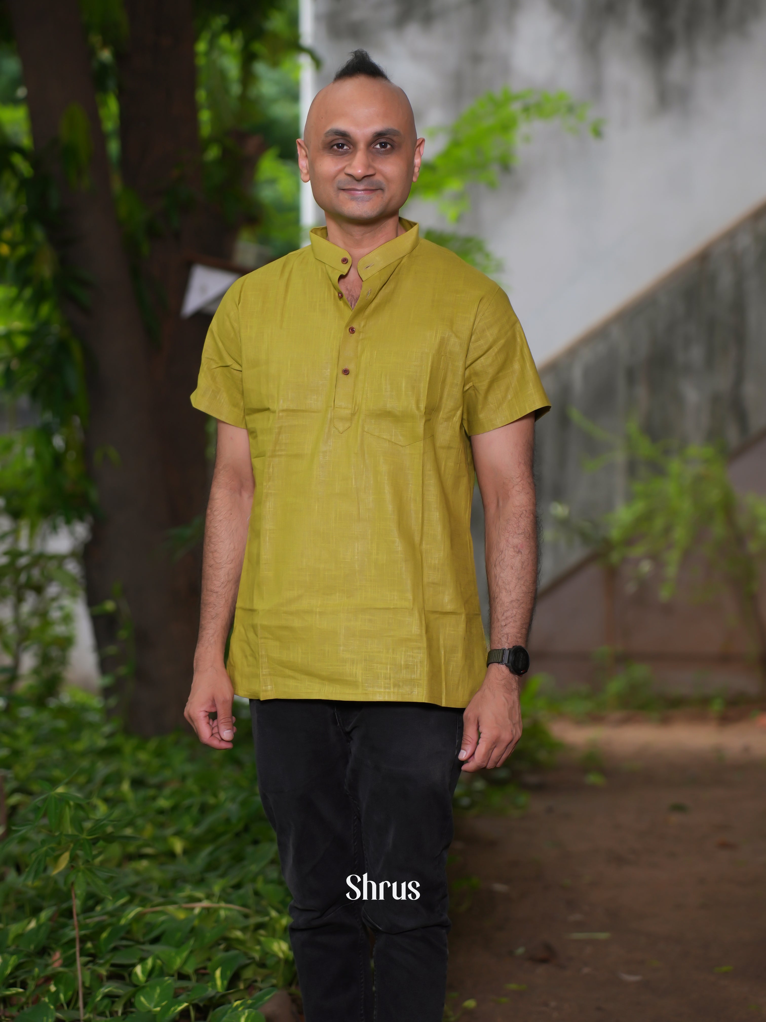 Green - Readymade Mens Kurta - Shop on ShrusEternity.com