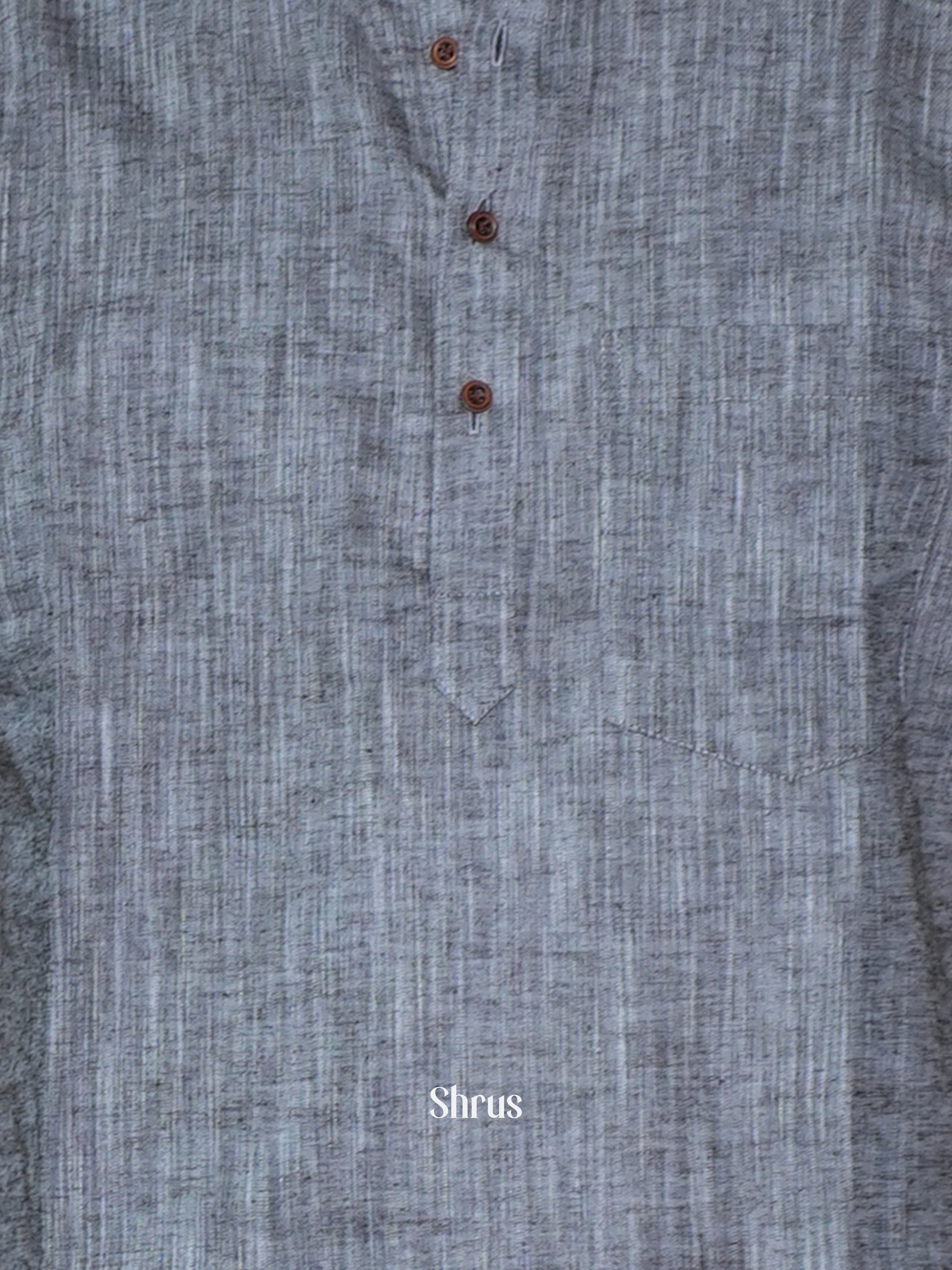 Grey - Readymade Mens Kurta - Shop on ShrusEternity.com