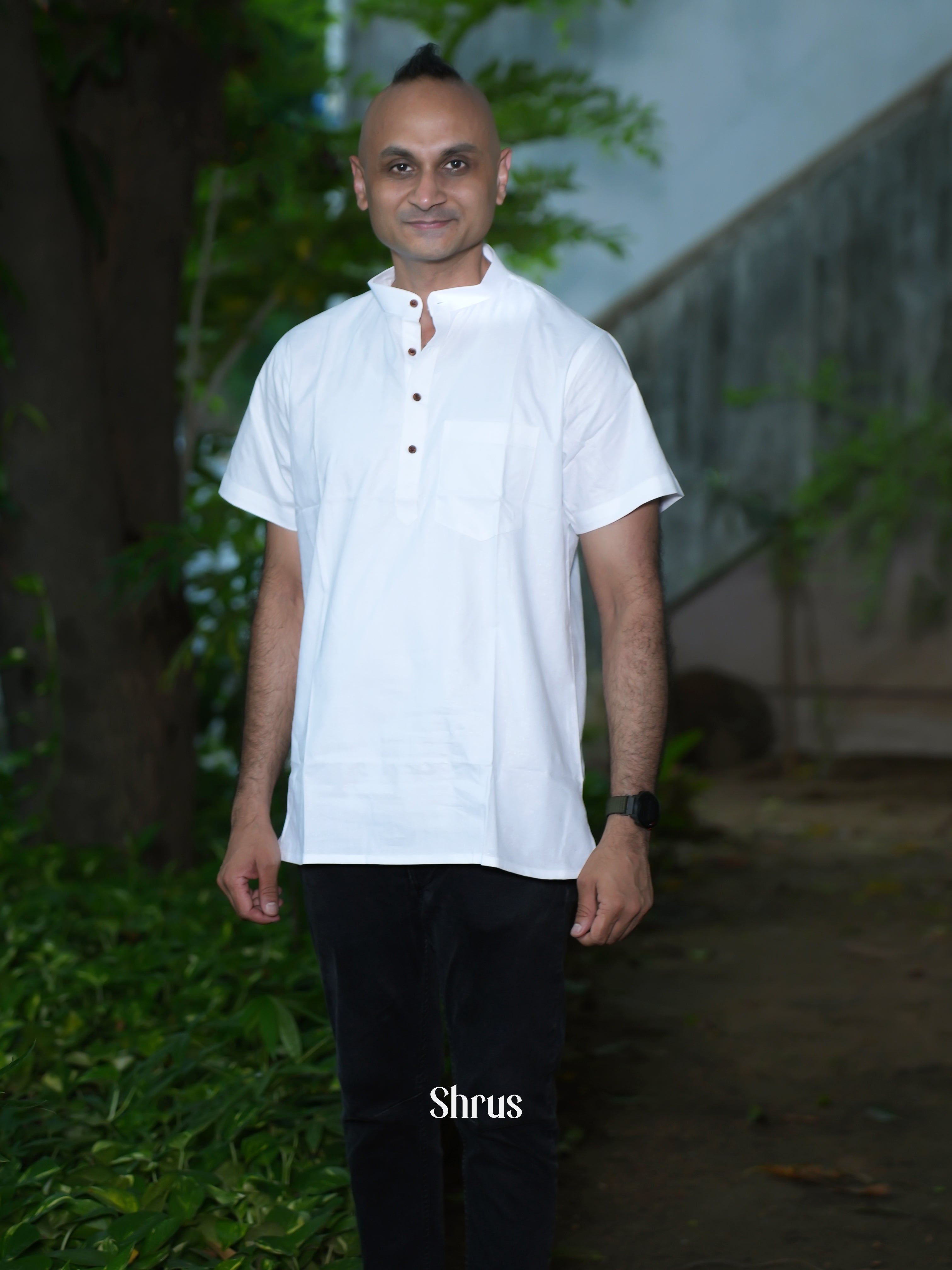 White - Readymade Mens kurta - Shop on ShrusEternity.com