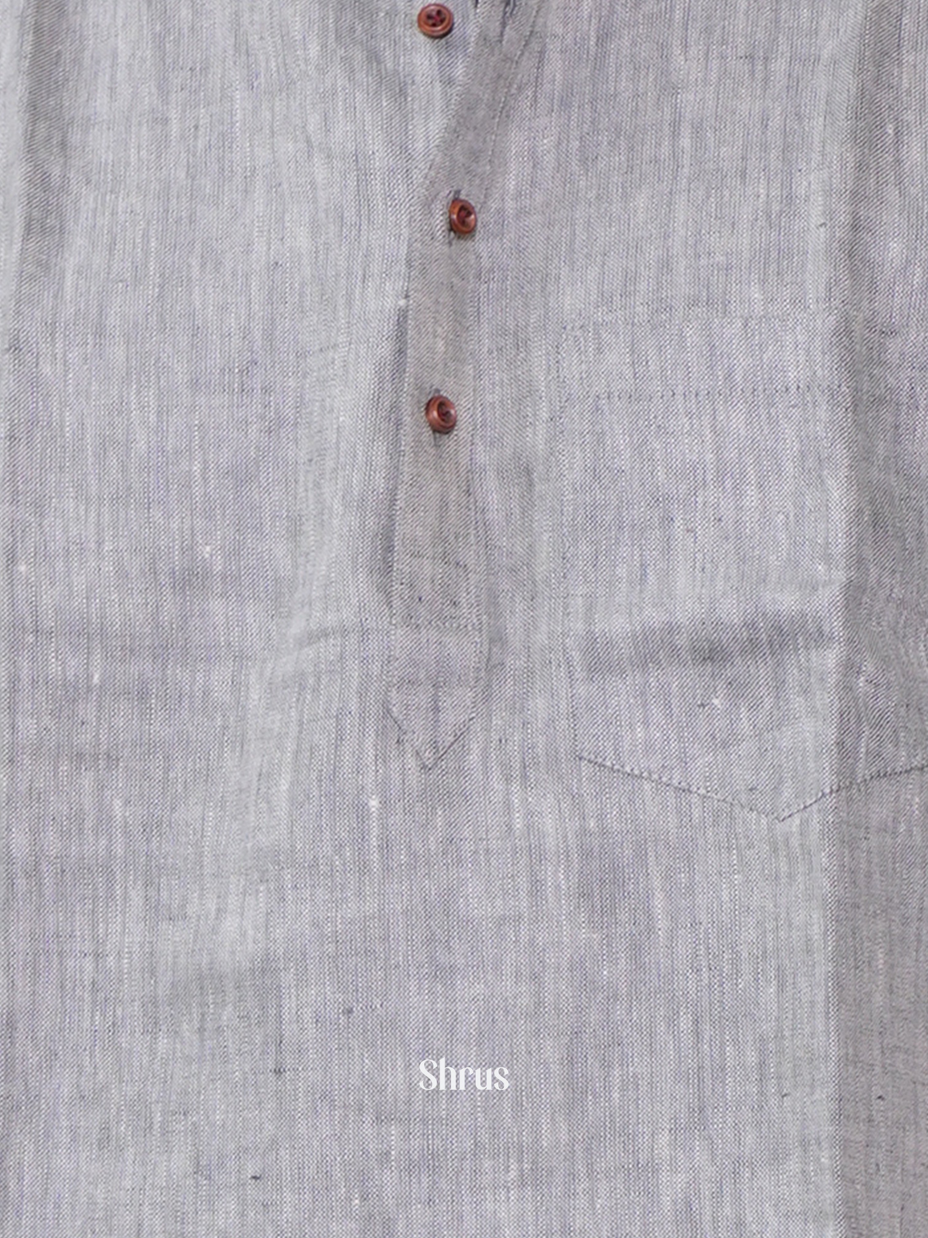 Grey - Readymade Mens Kurta - Shop on ShrusEternity.com