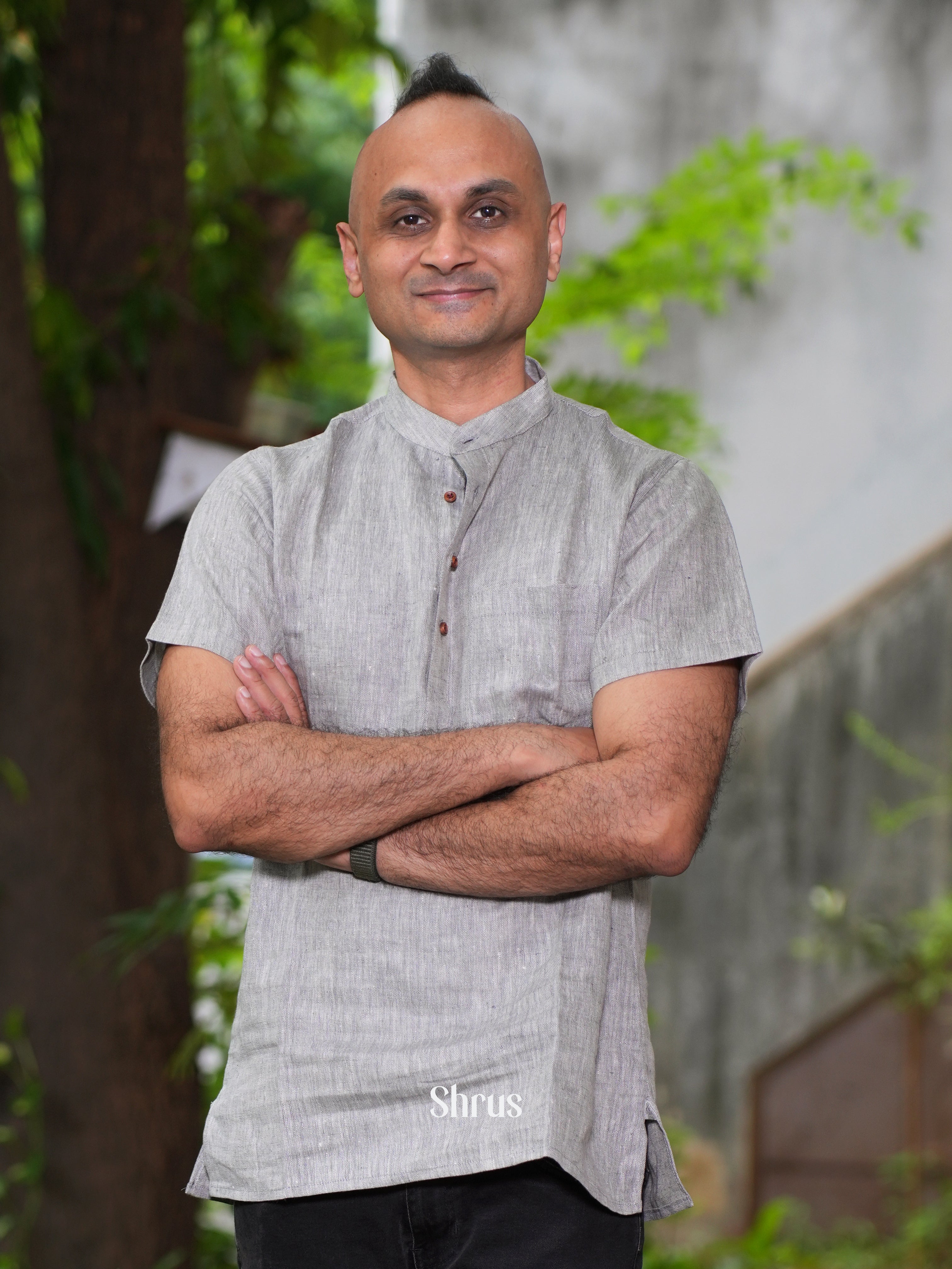 Grey - Readymade Mens Kurta - Shop on ShrusEternity.com