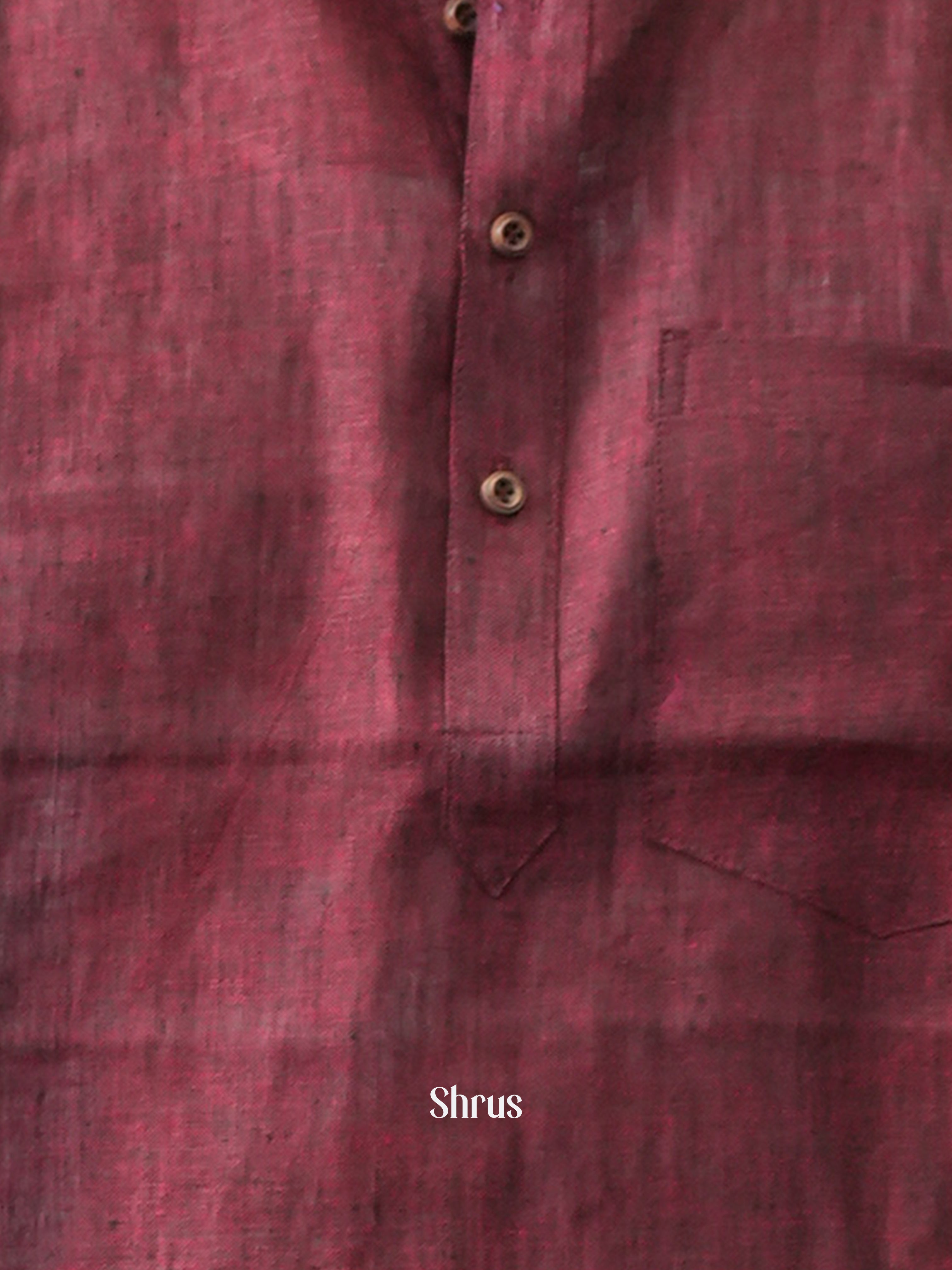 Wine - Readymade Mens Kurta - Shop on ShrusEternity.com