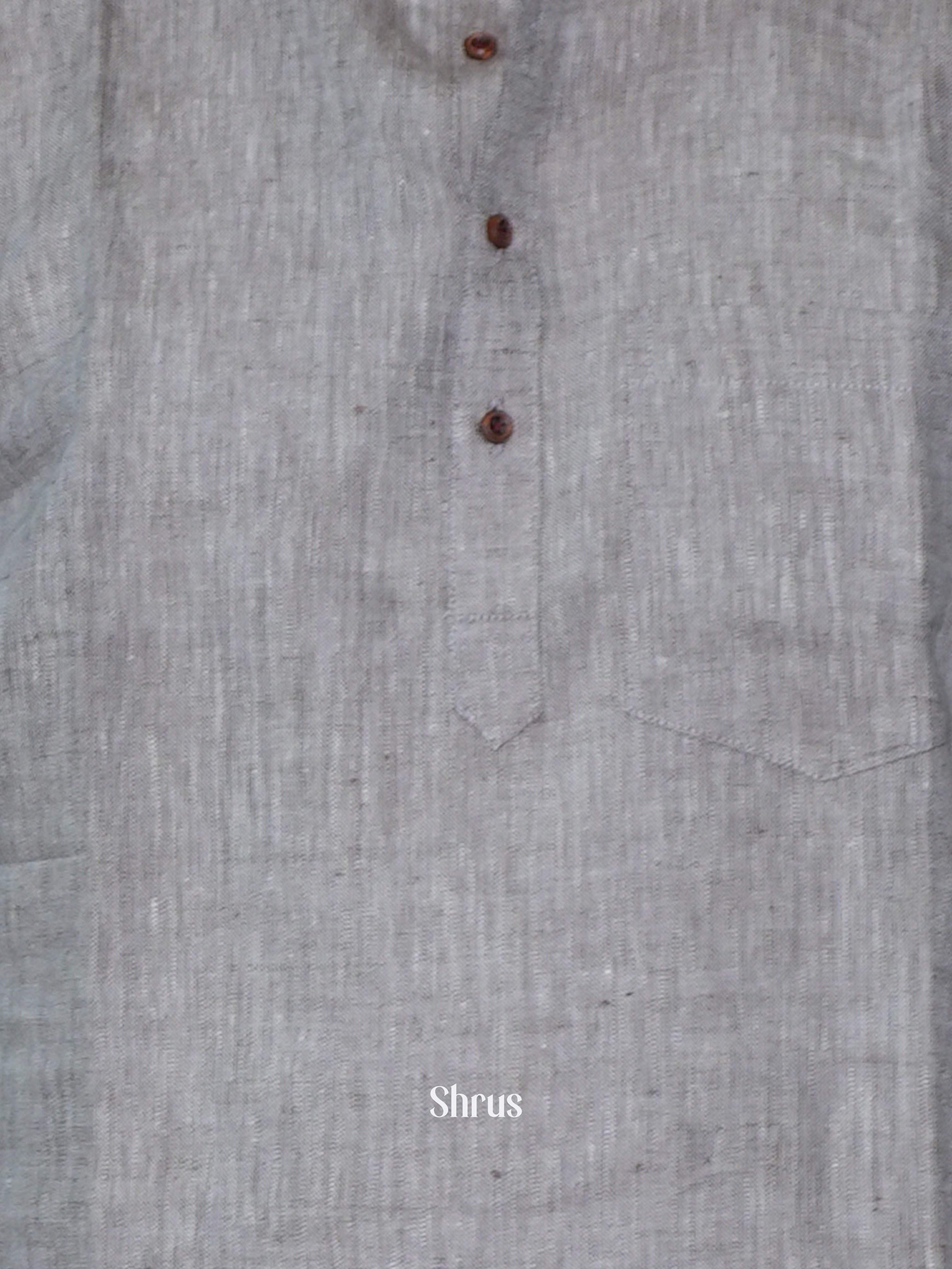 Grey - Readymade Mens Kurta - Shop on ShrusEternity.com