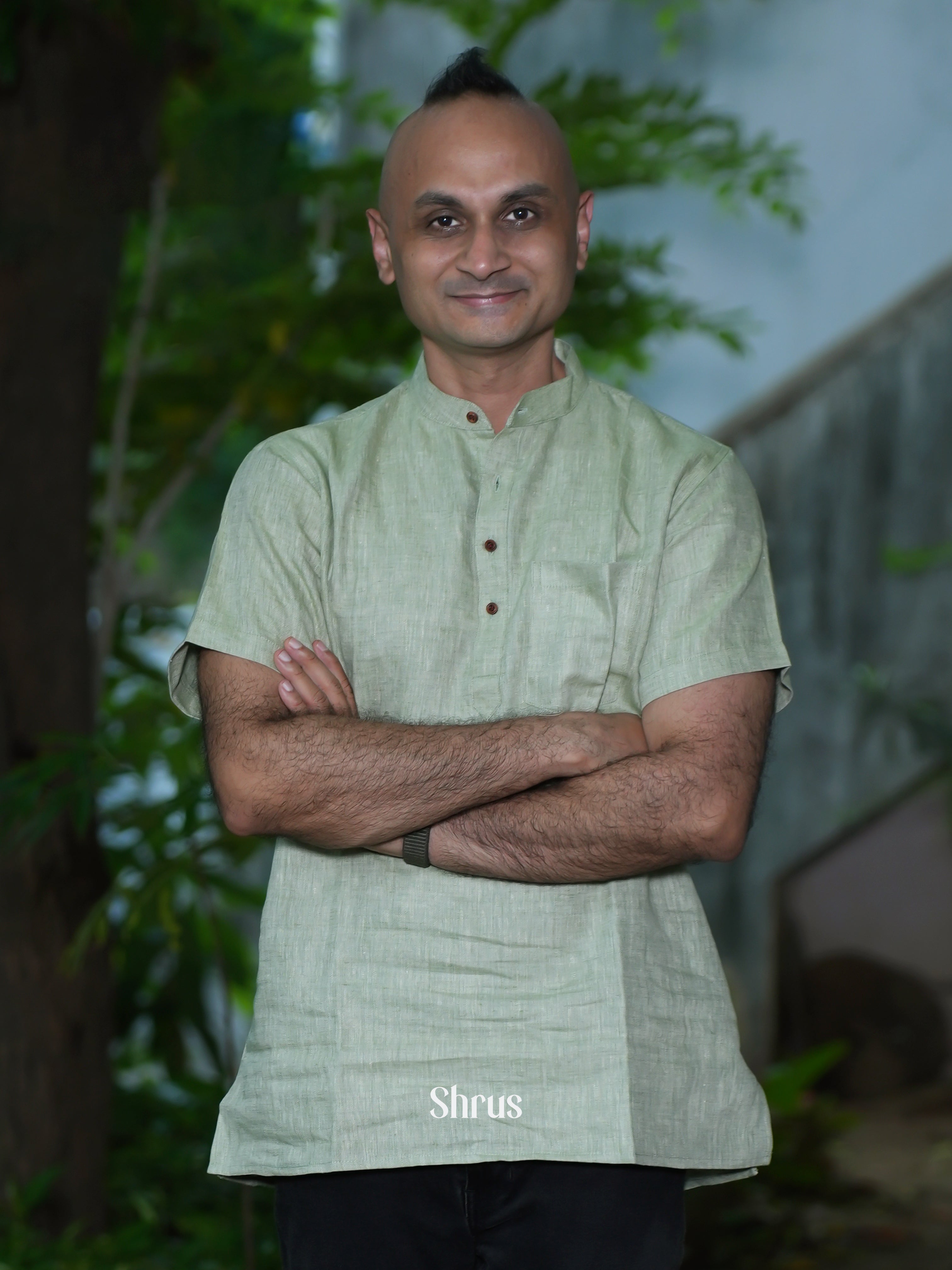 Grey Green - Readymade Mens Kurta - Shop on ShrusEternity.com