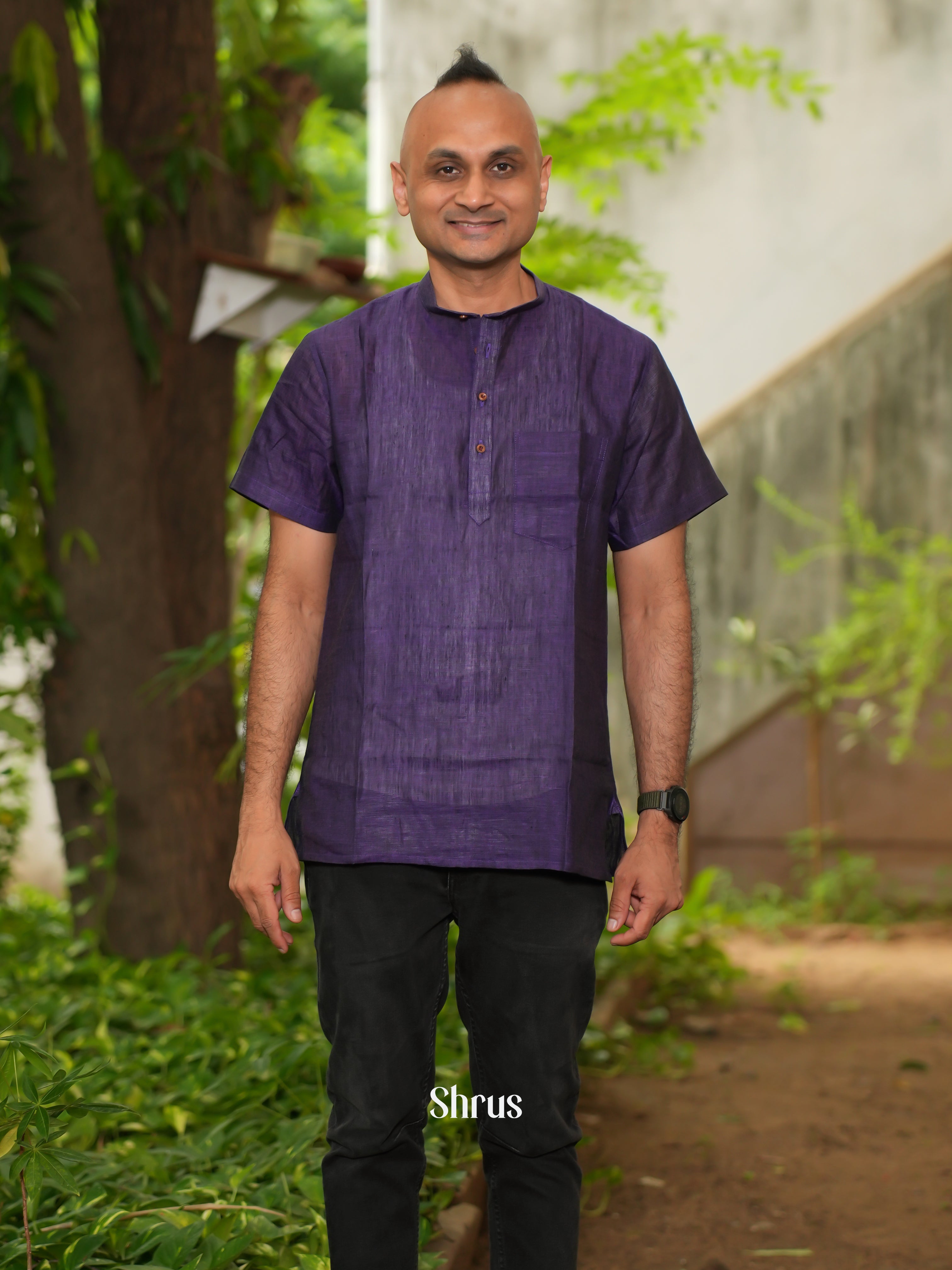 Violet - Readymade Mens Kurta - Shop on ShrusEternity.com