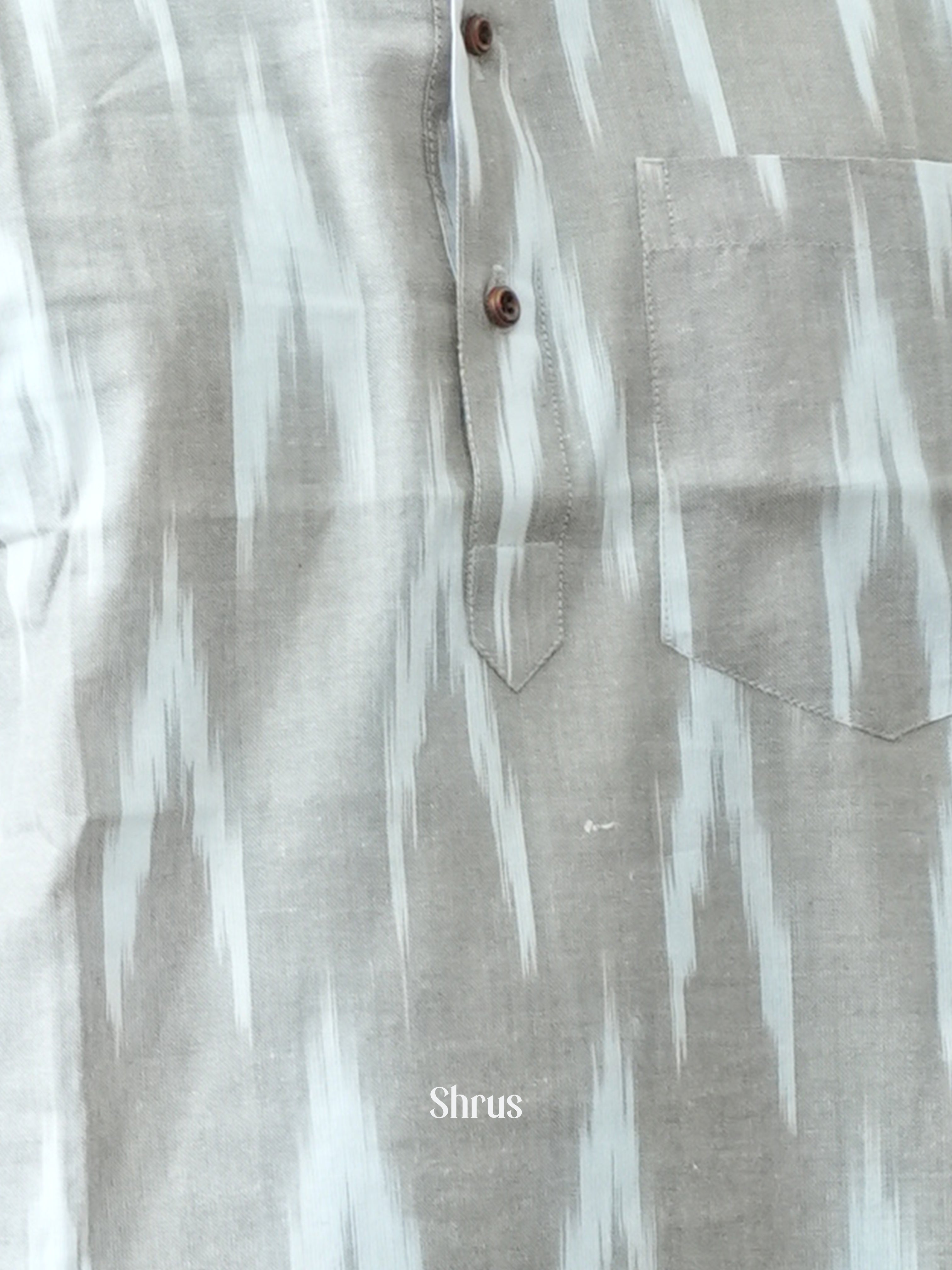 Grey - Readymade Mens Kurta - Shop on ShrusEternity.com